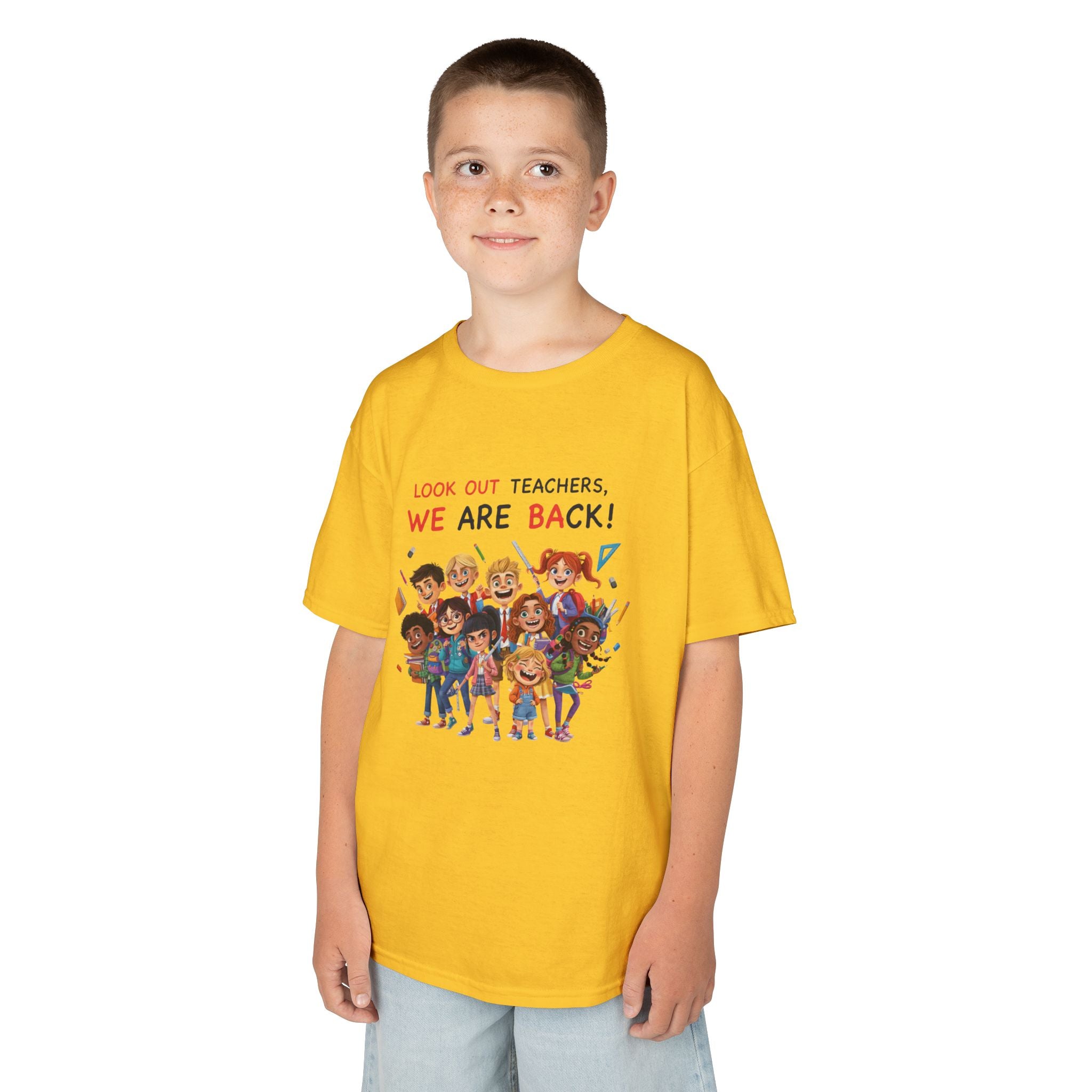 Kids T‑Shirt — "Look Out Teachers, We Are Back!" Back-to-School Graphic Tee