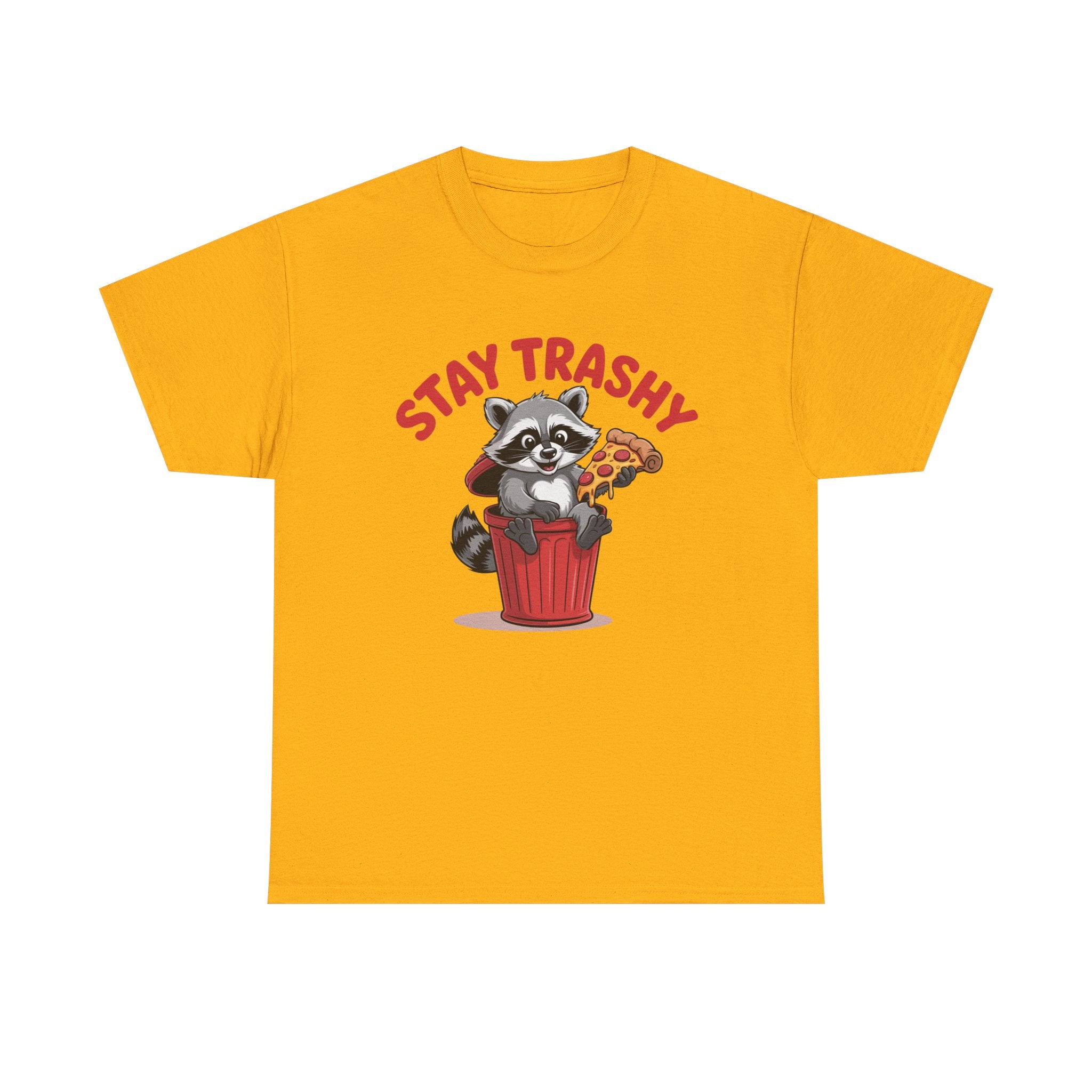 Funny Raccoon T-Shirt — Stay Trashy Humor Gift Tee for Women