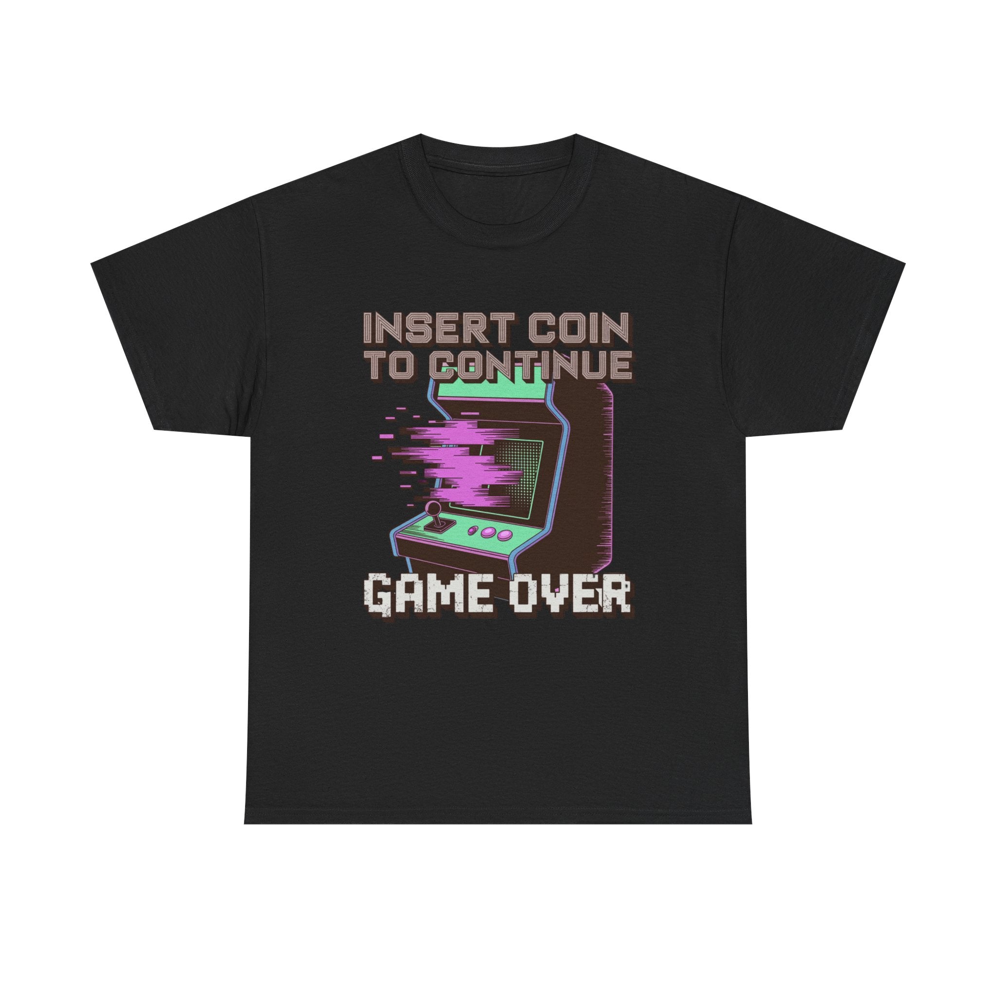 Funny Gamer T-Shirt — Insert Coin to Continue Retro Arcade Gift Tee for Men Women