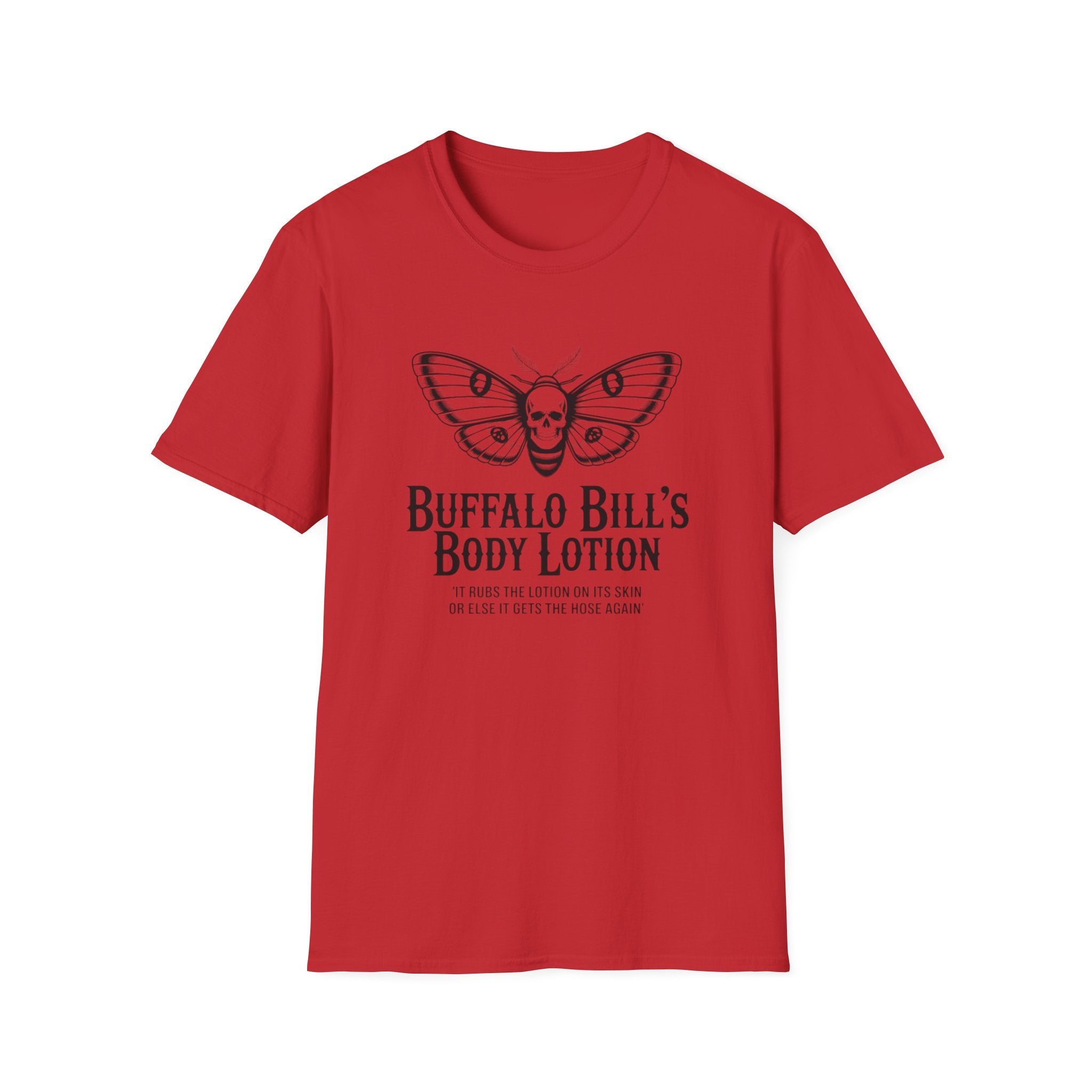 Buffalo Bill’s Body Lotion Graphic T-Shirt — Moth Skull Vintage Horror Tee