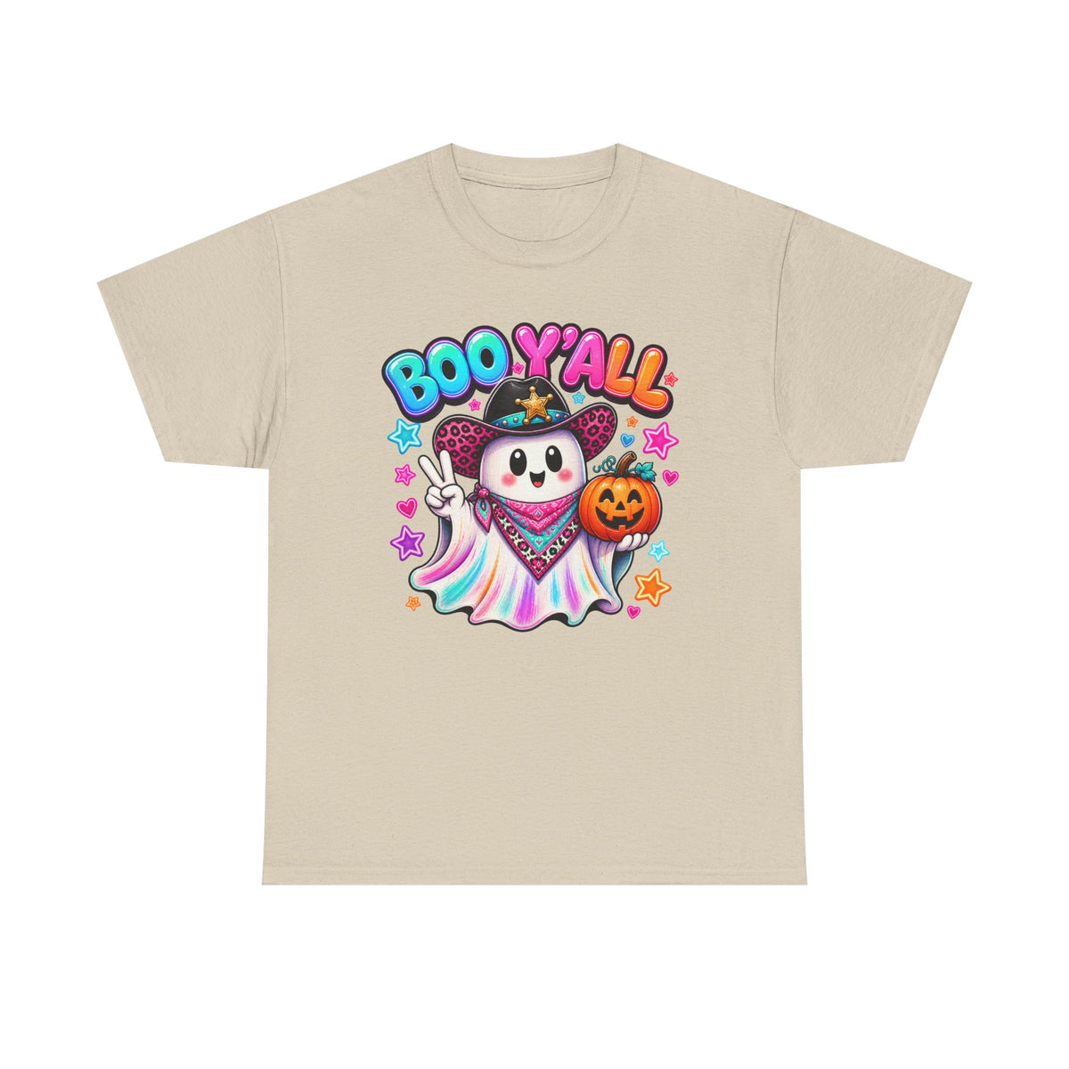 Boo Y’all Ghost Tee — Cute Halloween Pumpkin Trick-or-Treat T-Shirt