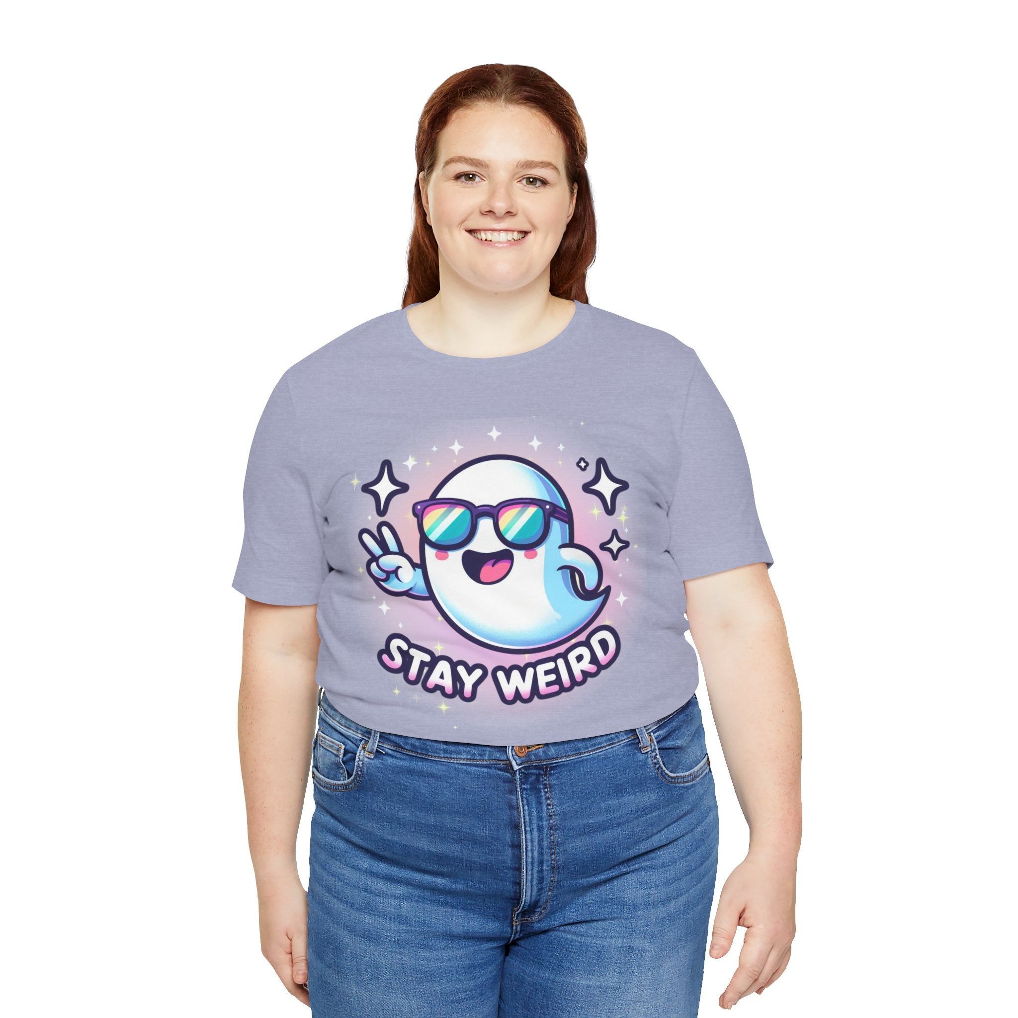Stay Weird Ghost T-Shirt — Cute Cartoon Ghost with Sunglasses