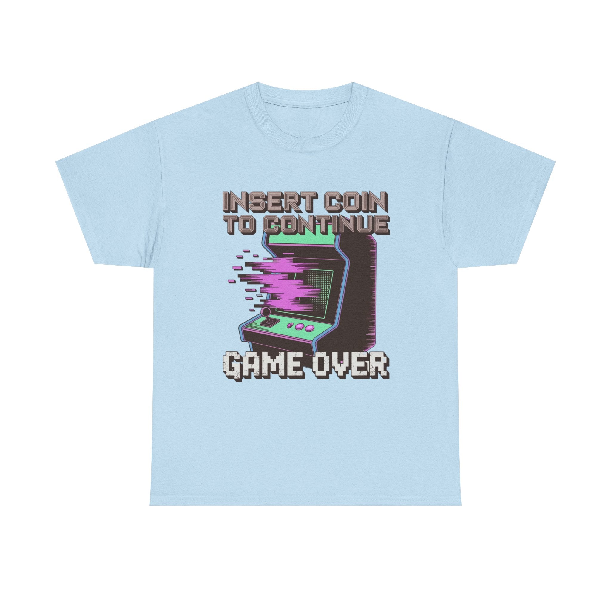 Funny Gamer T-Shirt — Insert Coin to Continue Retro Arcade Gift Tee for Men Women