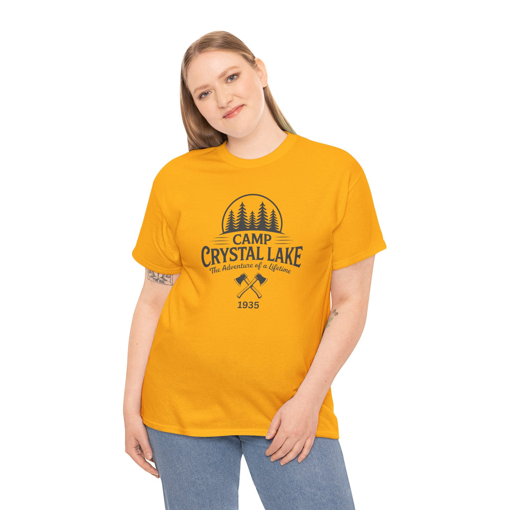Camp Crystal Lake Tee — Vintage Outdoor Camping Shirt ("Camp Crystal Lake")