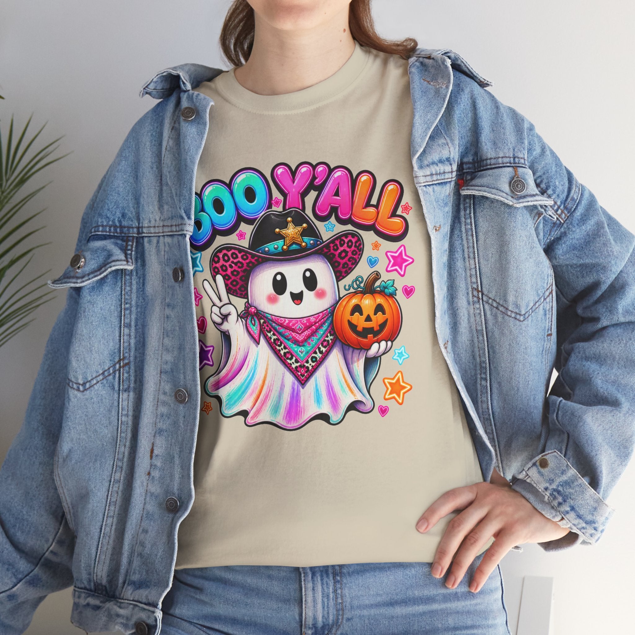 Boo Y’all Ghost Tee — Cute Halloween Pumpkin Trick-or-Treat T-Shirt