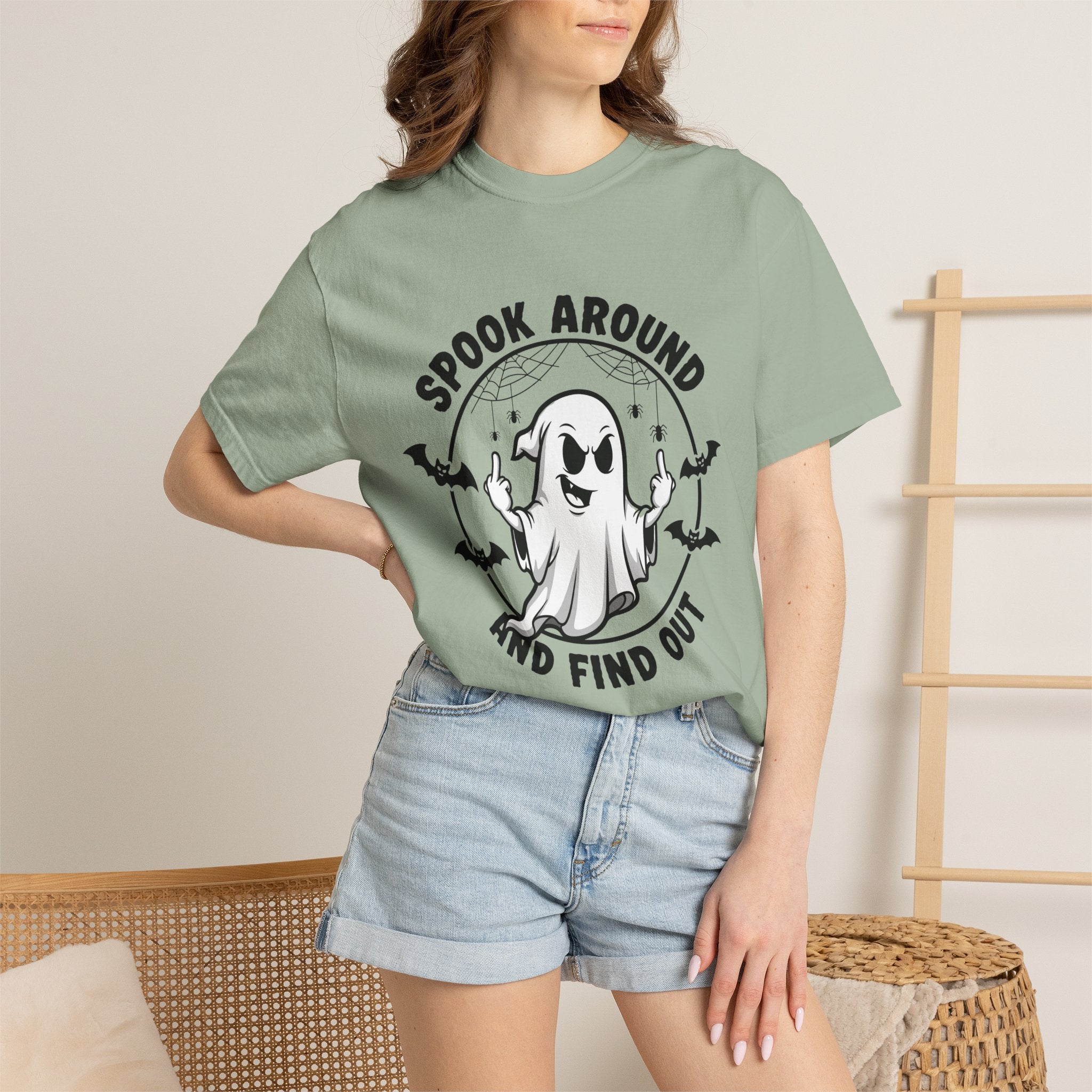 Spook Around And Find Out T-Shirt — Cute Halloween Ghost Graphic Tee