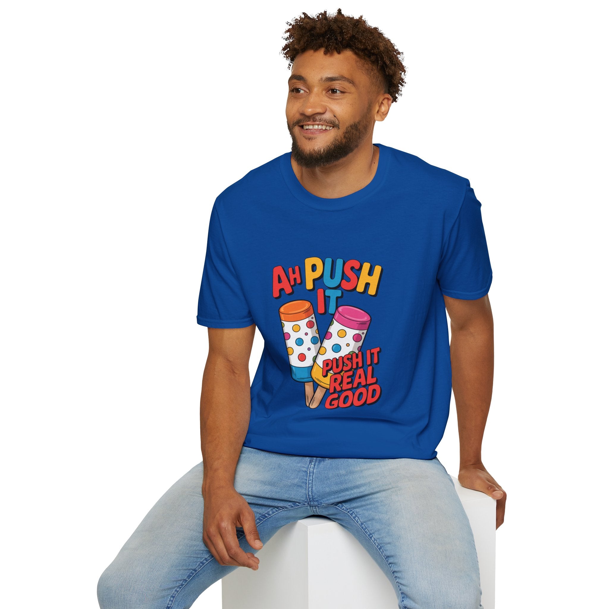 T-Shirt — “Ah Push It” Ice Cream Graphic Tee