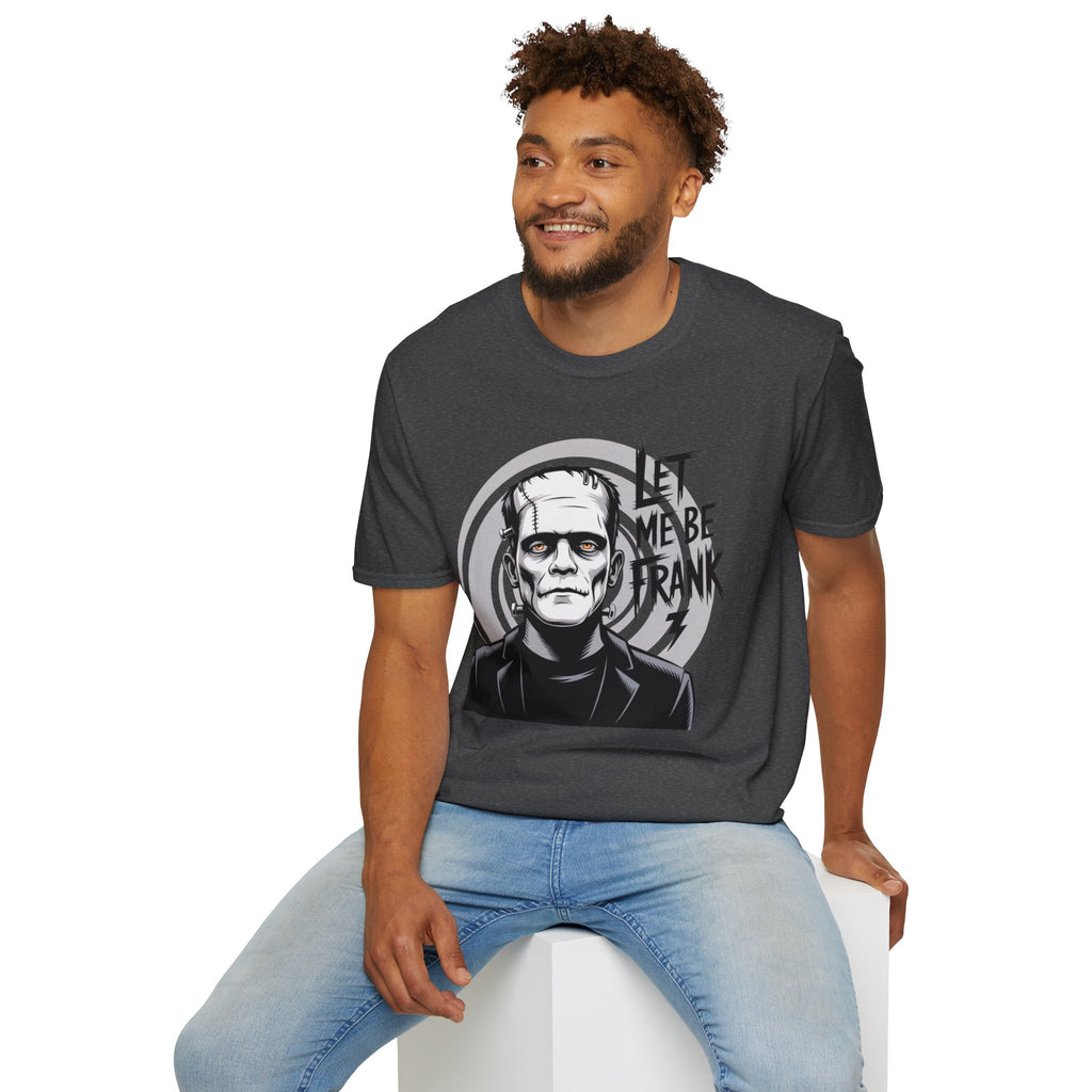 Frankenstein Monster Graphic T-Shirt — "Let Me Be Frank" Halloween Tee