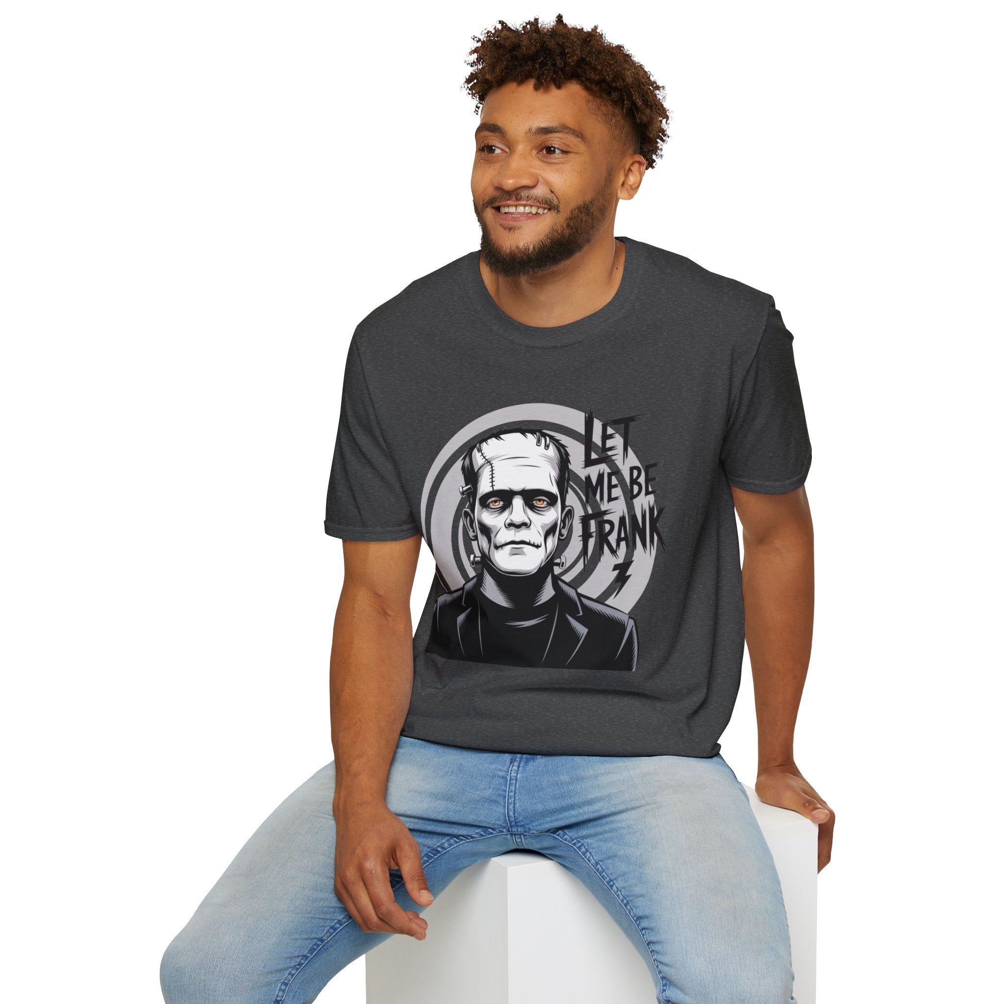 Frankenstein Monster Graphic T-Shirt — "Let Me Be Frank" Halloween Tee