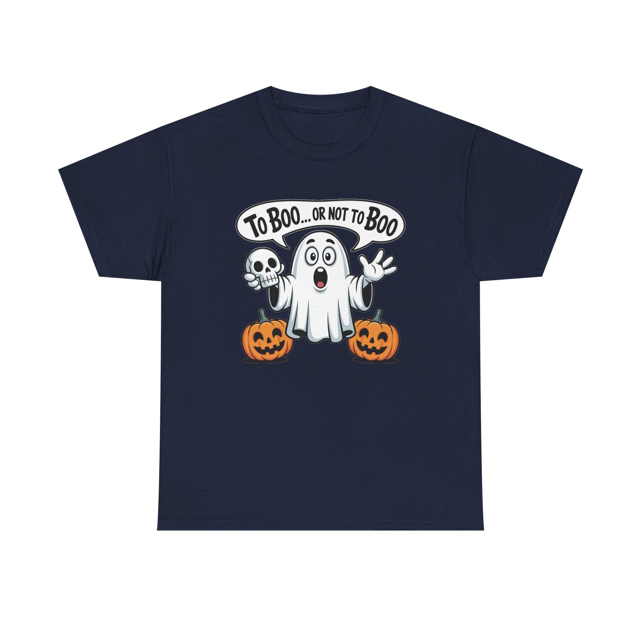 Halloween Ghost Tee - "To Boo... or Not to Boo" Cute Spooky Graphic T-Shirt