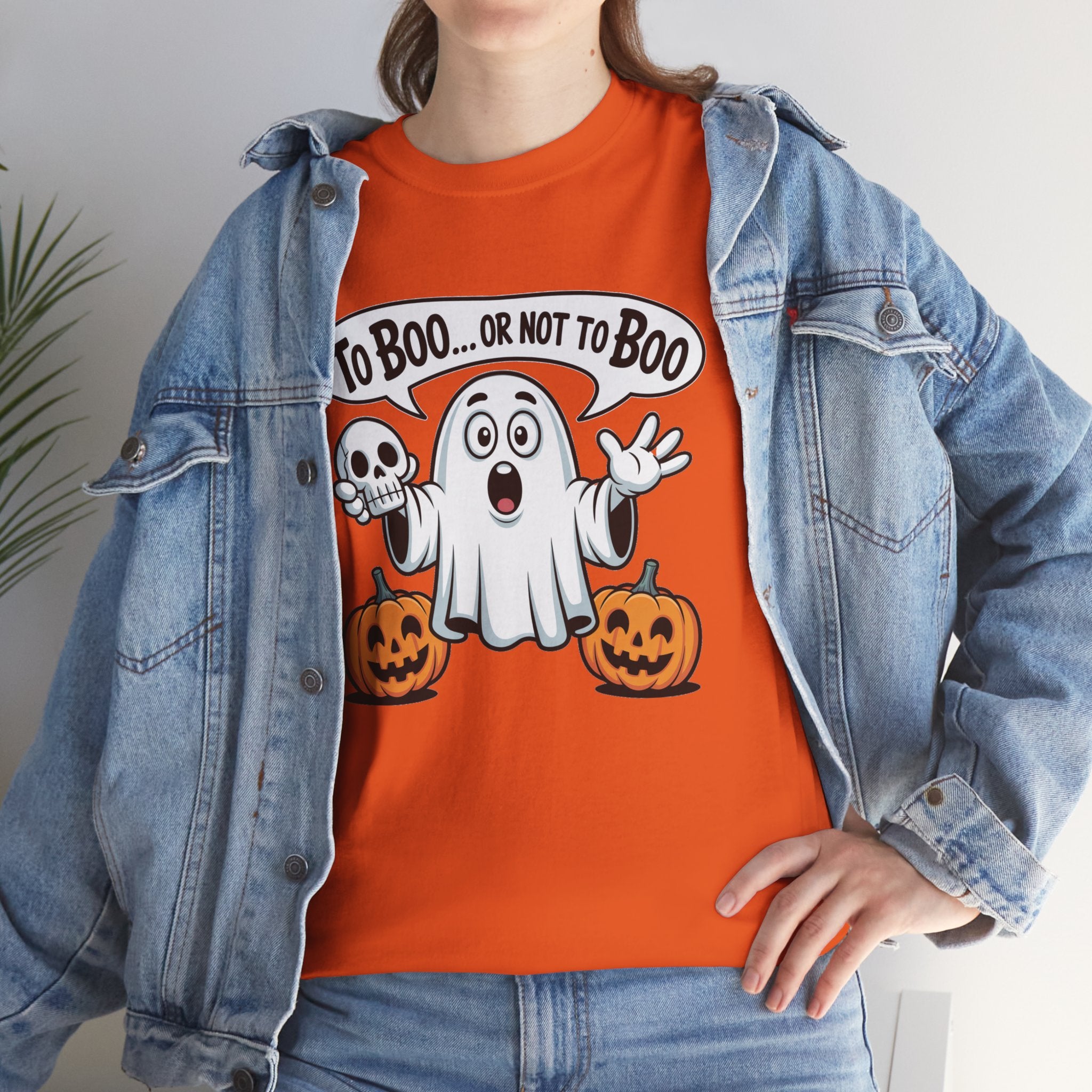Halloween Ghost Tee - "To Boo... or Not to Boo" Cute Spooky Graphic T-Shirt