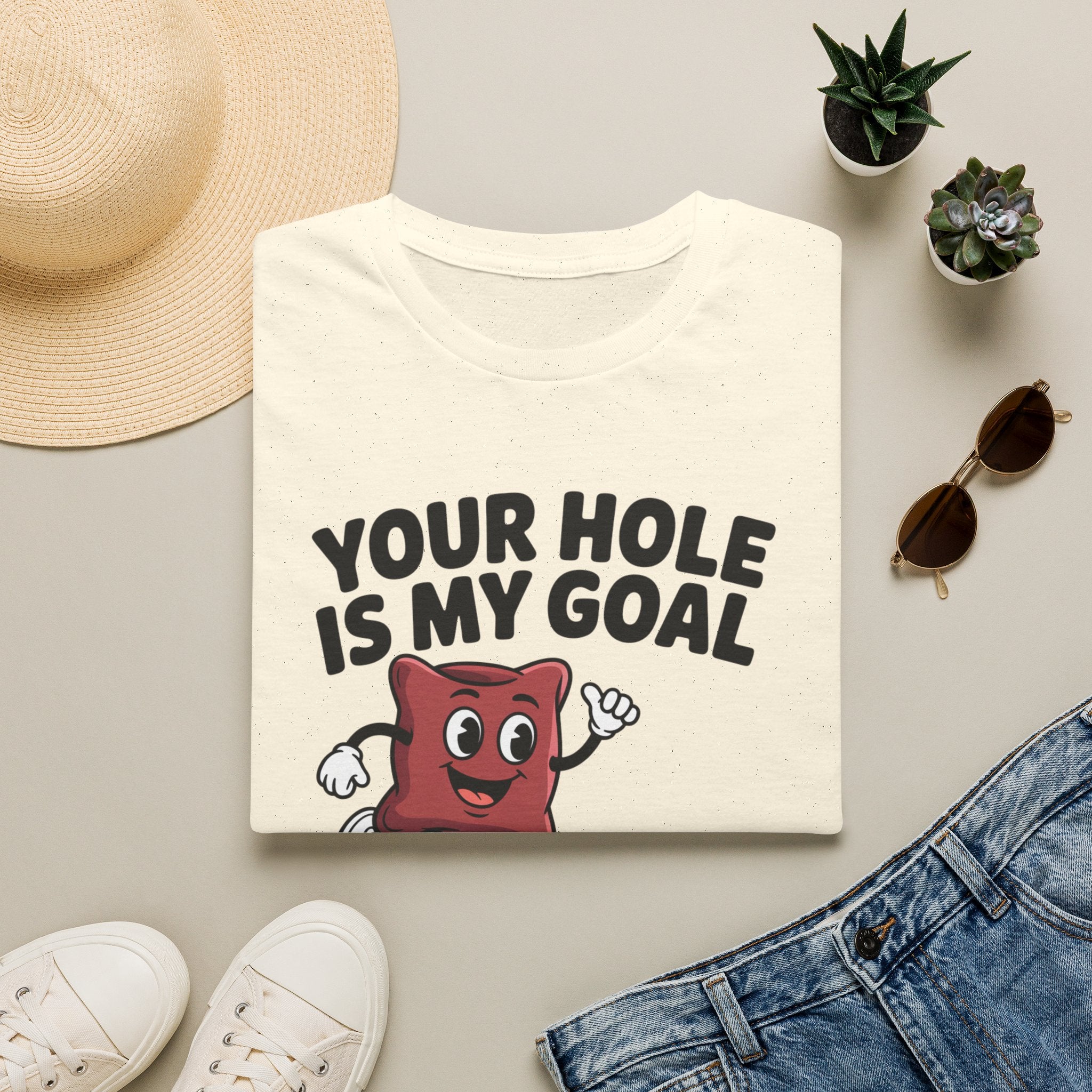 Cornhole Game T‑Shirt — "Your Hole Is My Goal" Funny Cornhole Tee