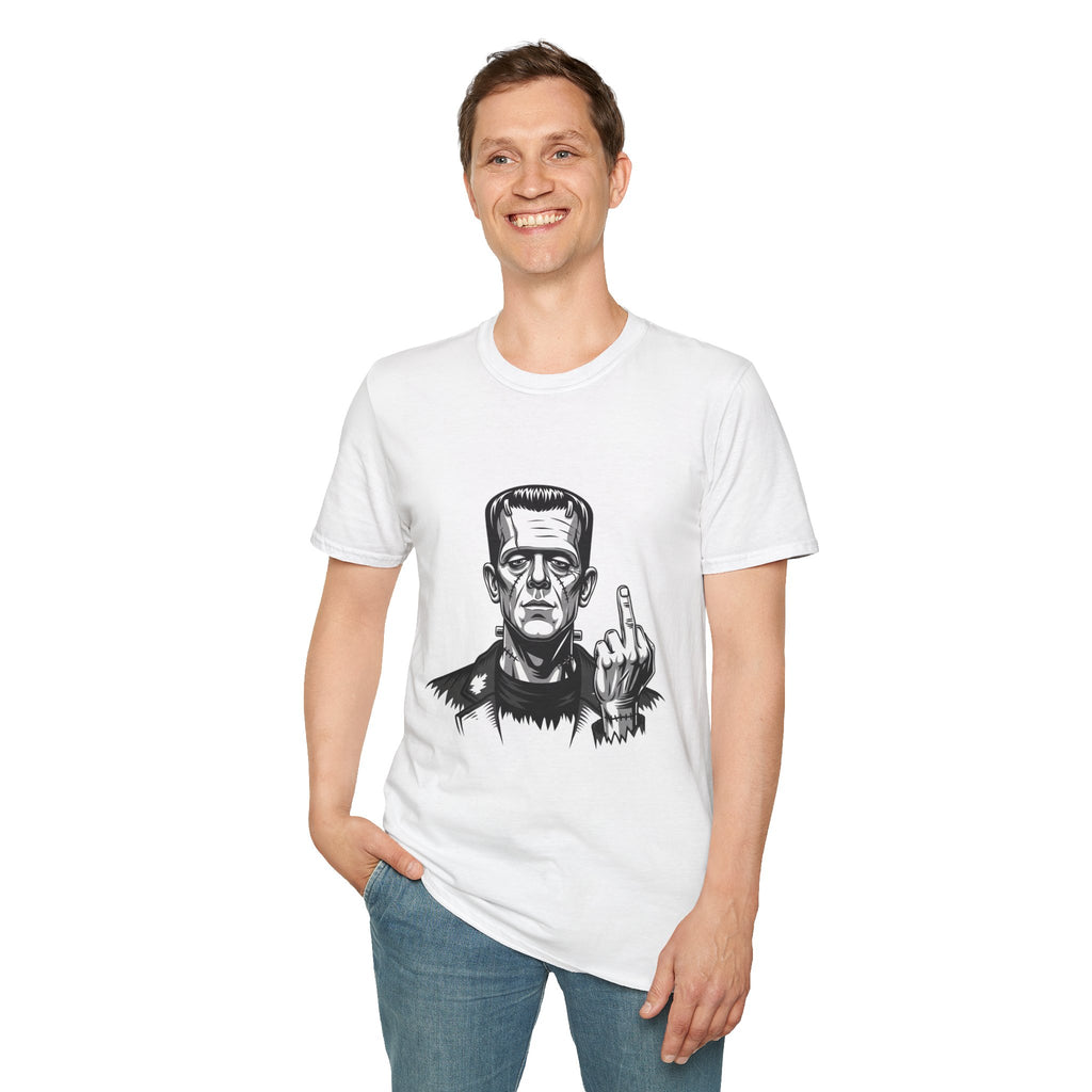 Frankenstein Middle Finger T-Shirt — Funny Gothic Monster Tee