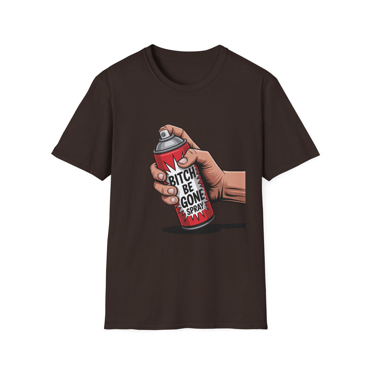 Funny 'Bitch, Be Gone' Spray T-Shirt — Pop Art Spray Can Graphic Tee