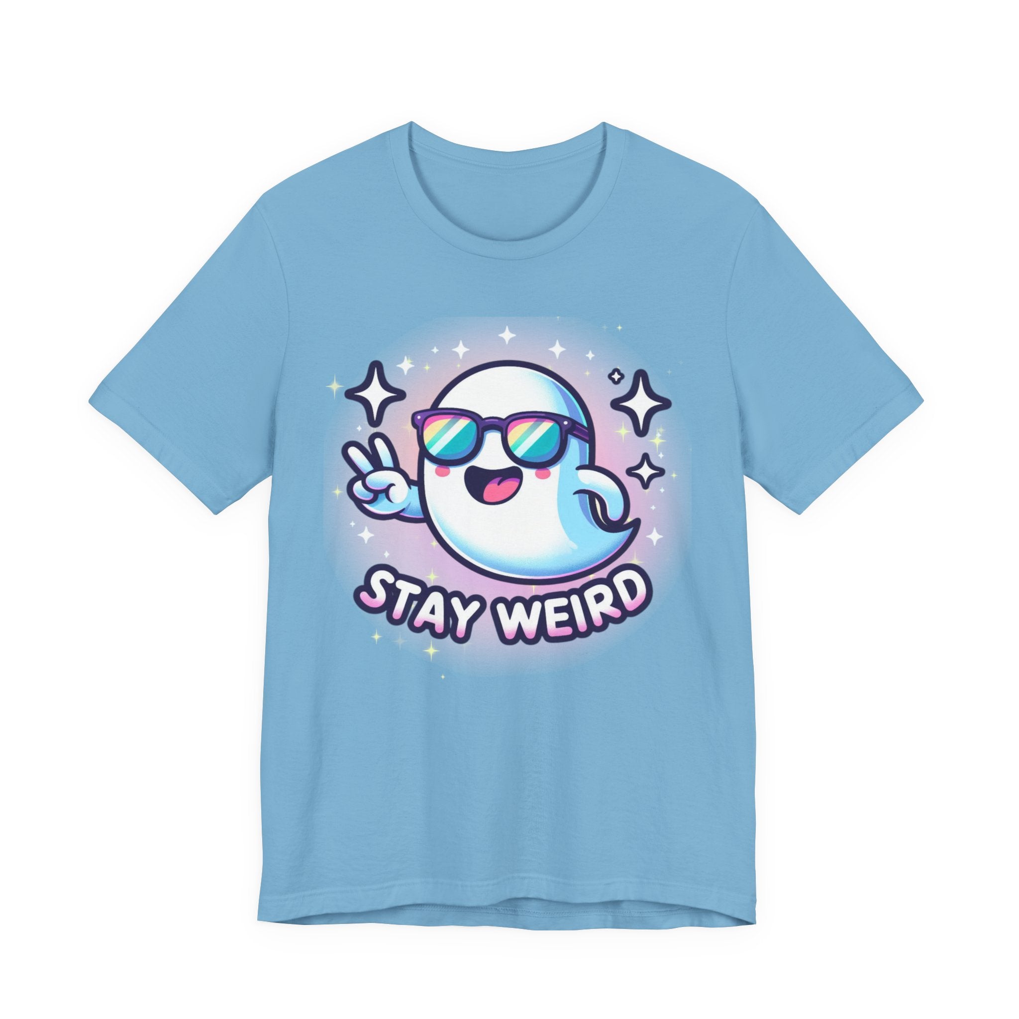 Stay Weird Ghost T-Shirt — Cute Cartoon Ghost with Sunglasses