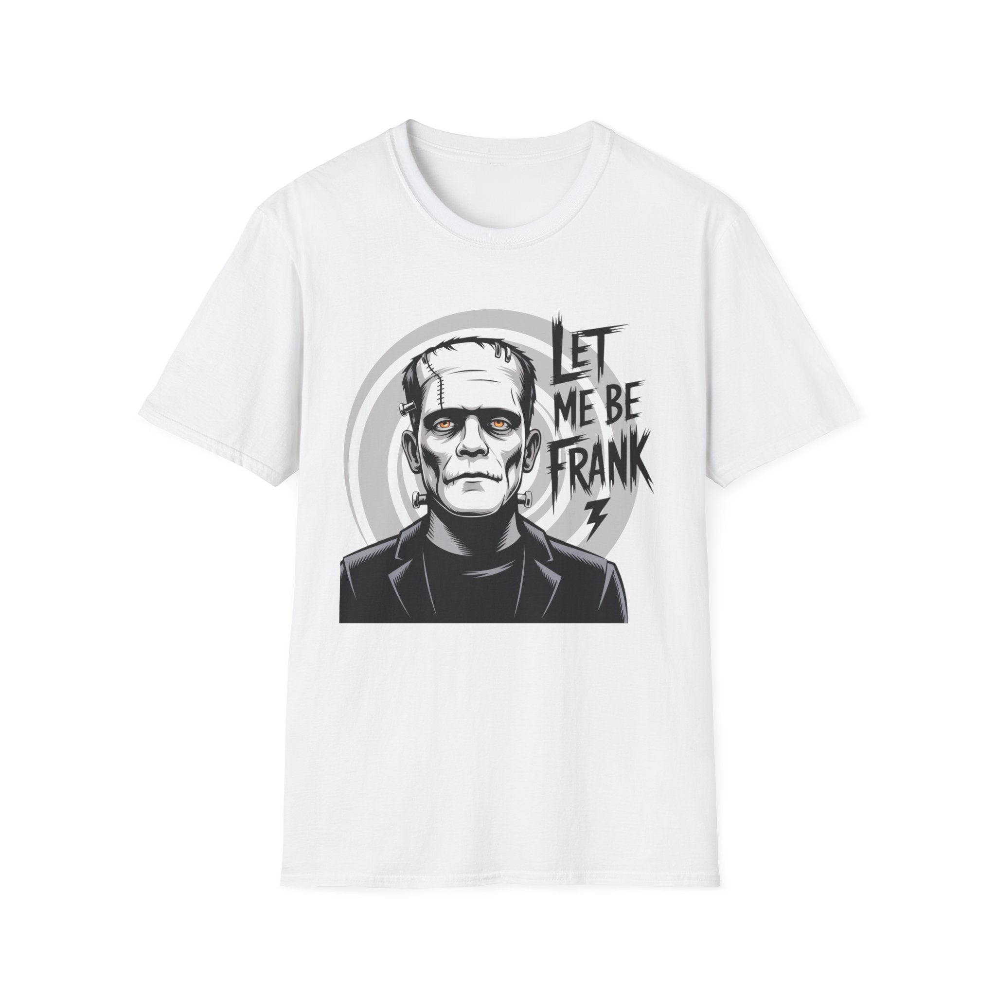 Frankenstein Monster Graphic T-Shirt — "Let Me Be Frank" Halloween Tee