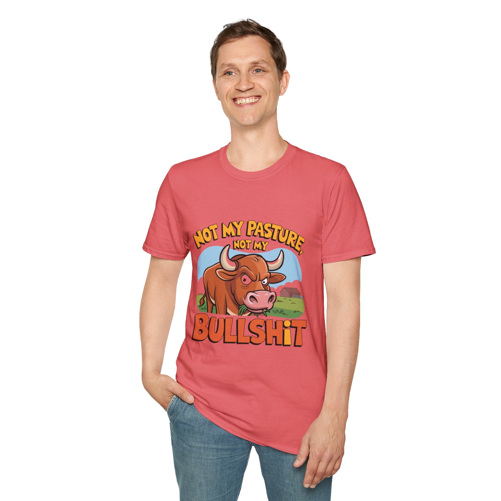 Not My Pasture Not My Bullshit T-Shirt — Funny Cow Graphic Tee