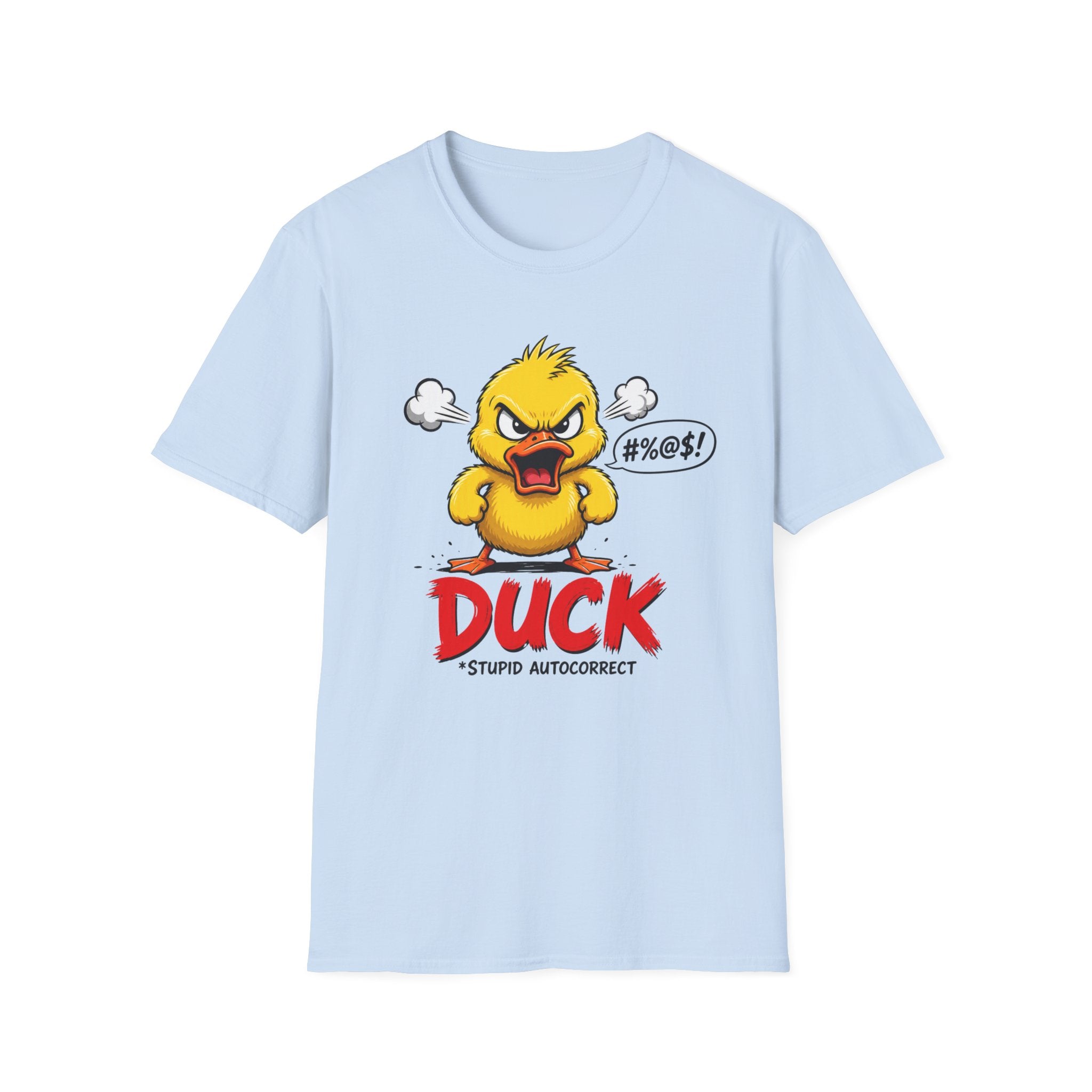 Angry Duck T-Shirt — Funny "Duck (Stupid Autocorrect)" Graphic Tee