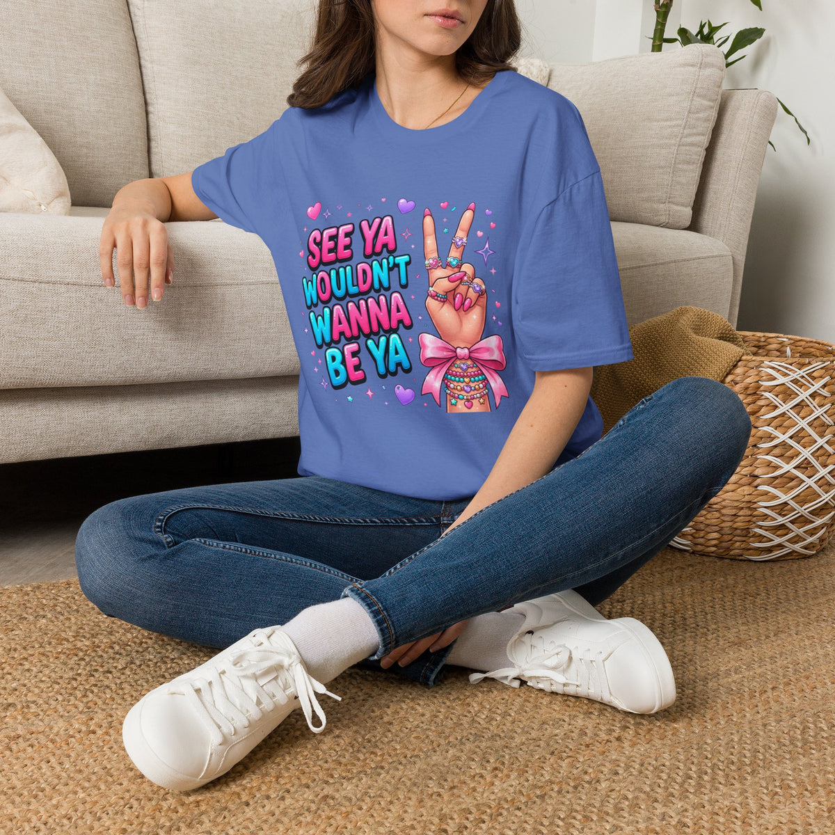 See Ya Wouldn't Wanna Be Ya T-Shirt — Sassy Peace Sign Graphic Tee