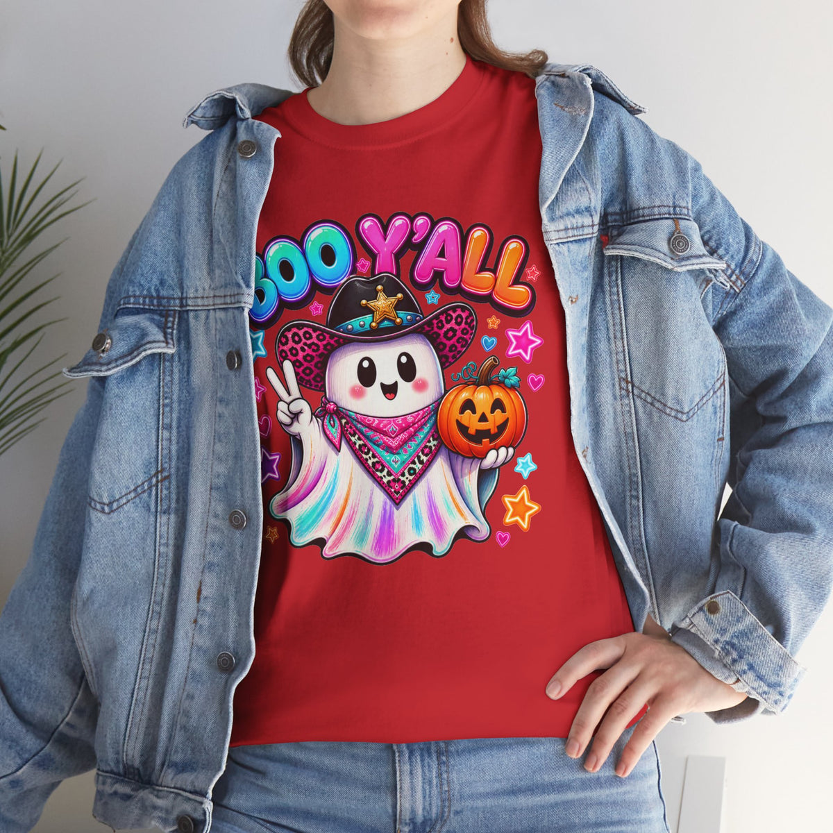 Boo Y’all Ghost Tee — Cute Halloween Pumpkin Trick-or-Treat T-Shirt