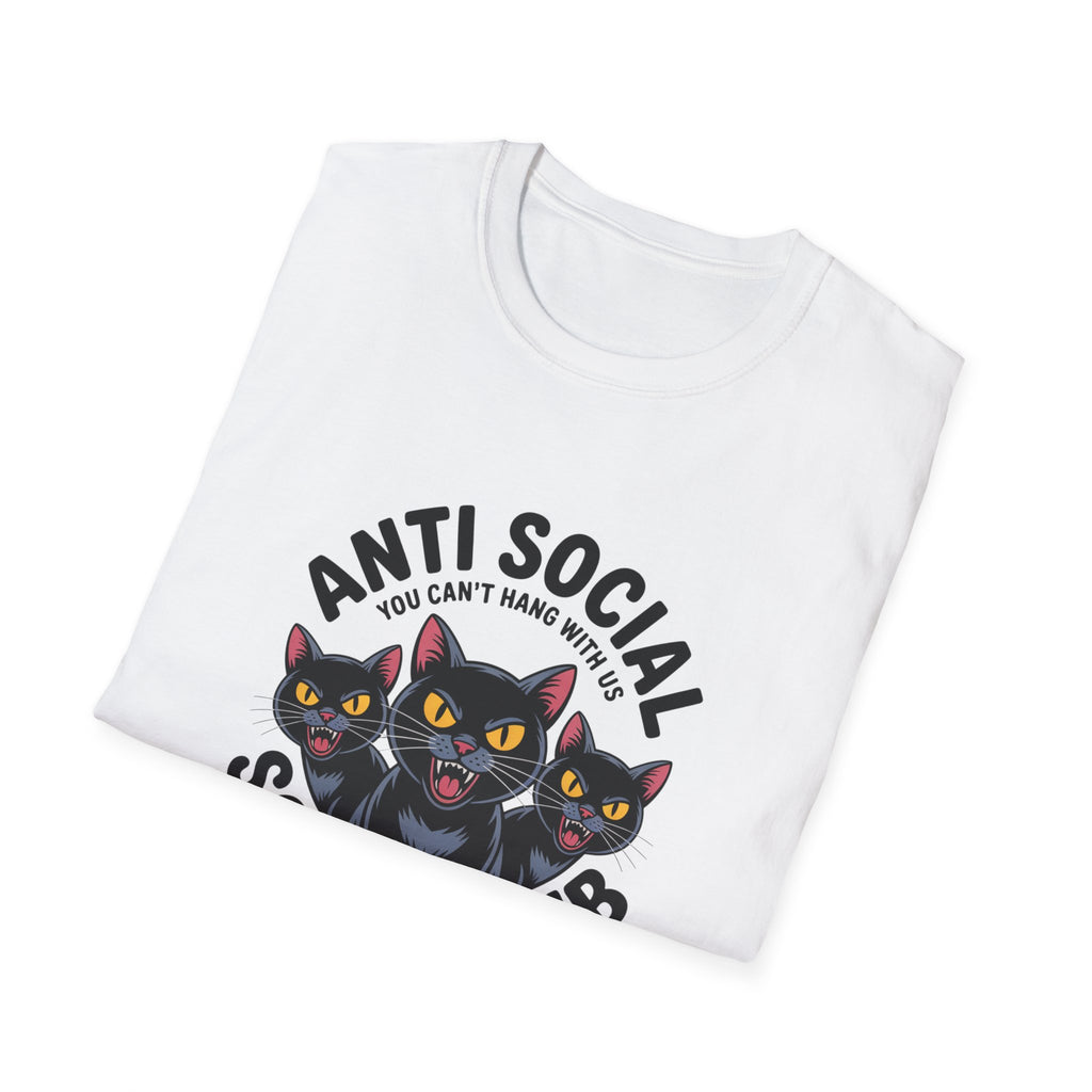Anti Social Social Club Cat T-Shirt — "You Can't Hang With Us" Graphic Tee