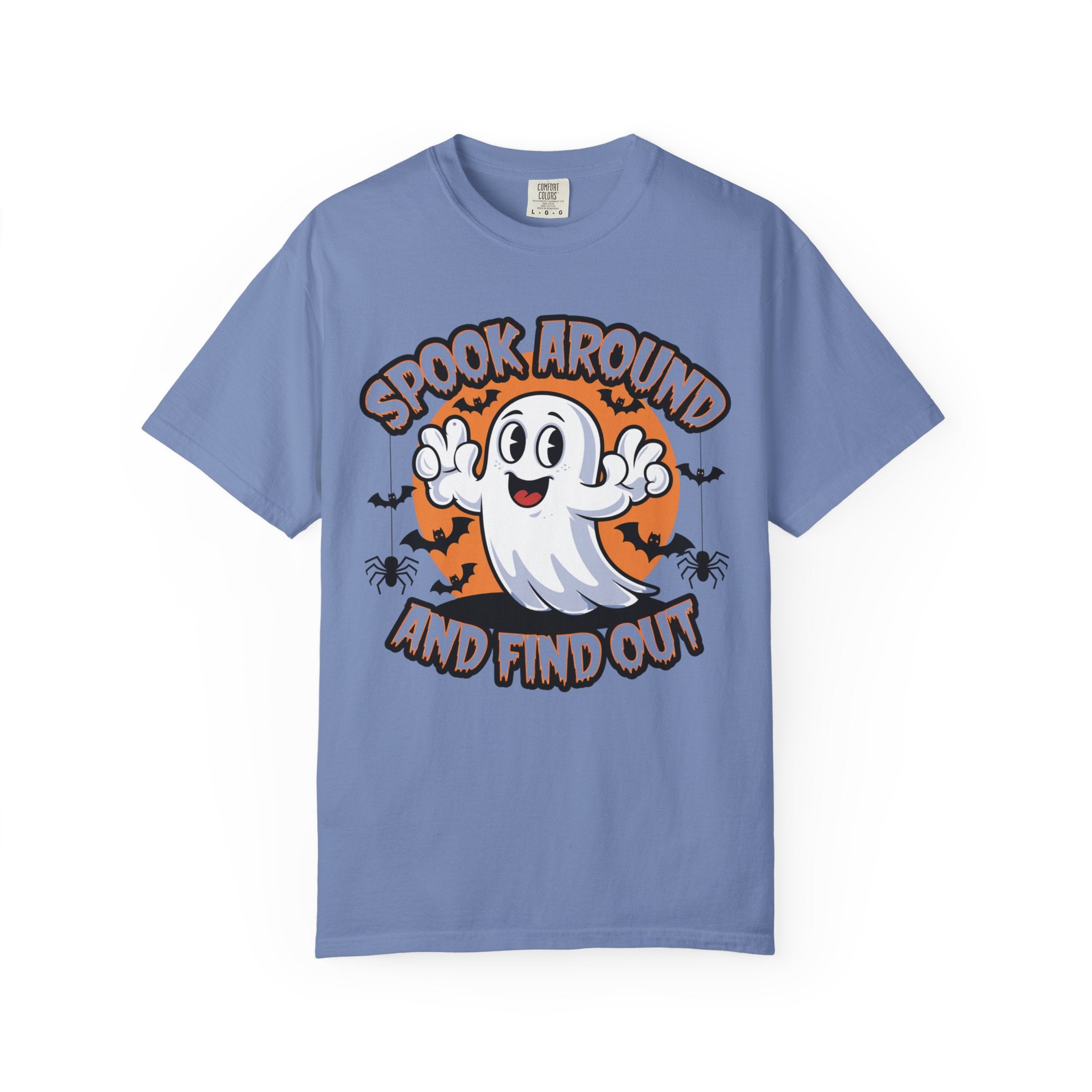Halloween Ghost T-Shirt — “Spook Around and Find Out” Cute Retro Graphic Tee
