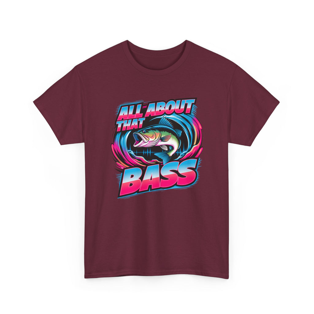 Bass Fishing T-Shirt — "All About That Bass" Retro Graphic Tee