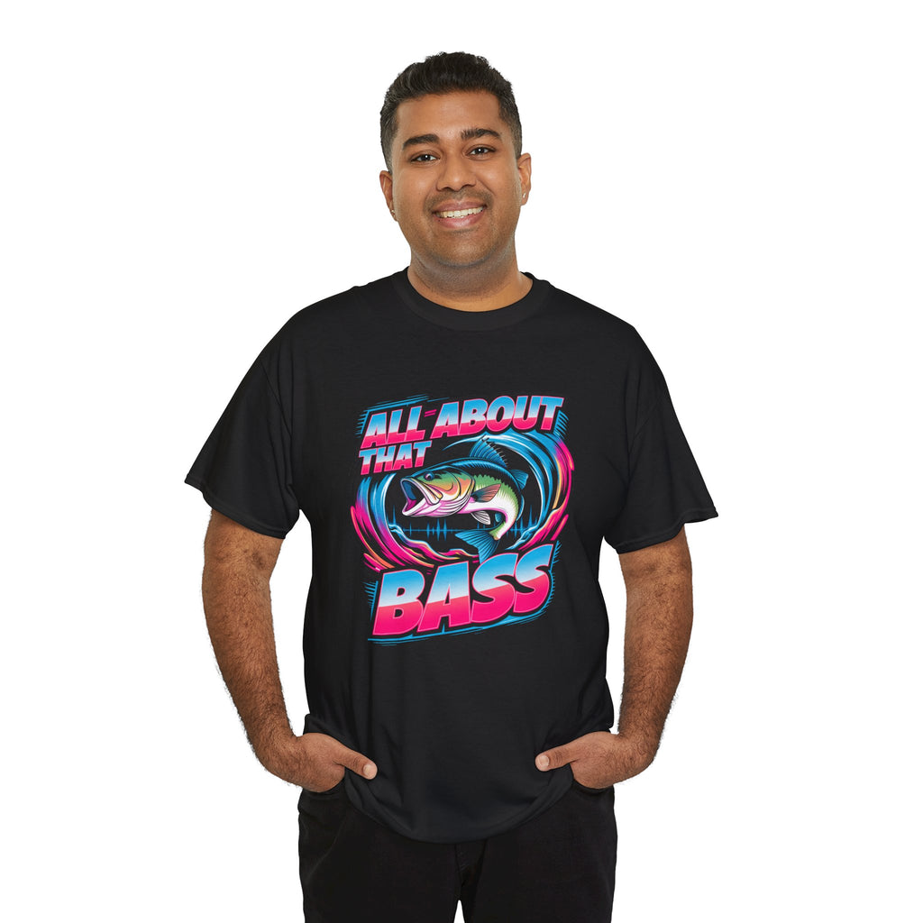 Bass Fishing T-Shirt — "All About That Bass" Retro Graphic Tee