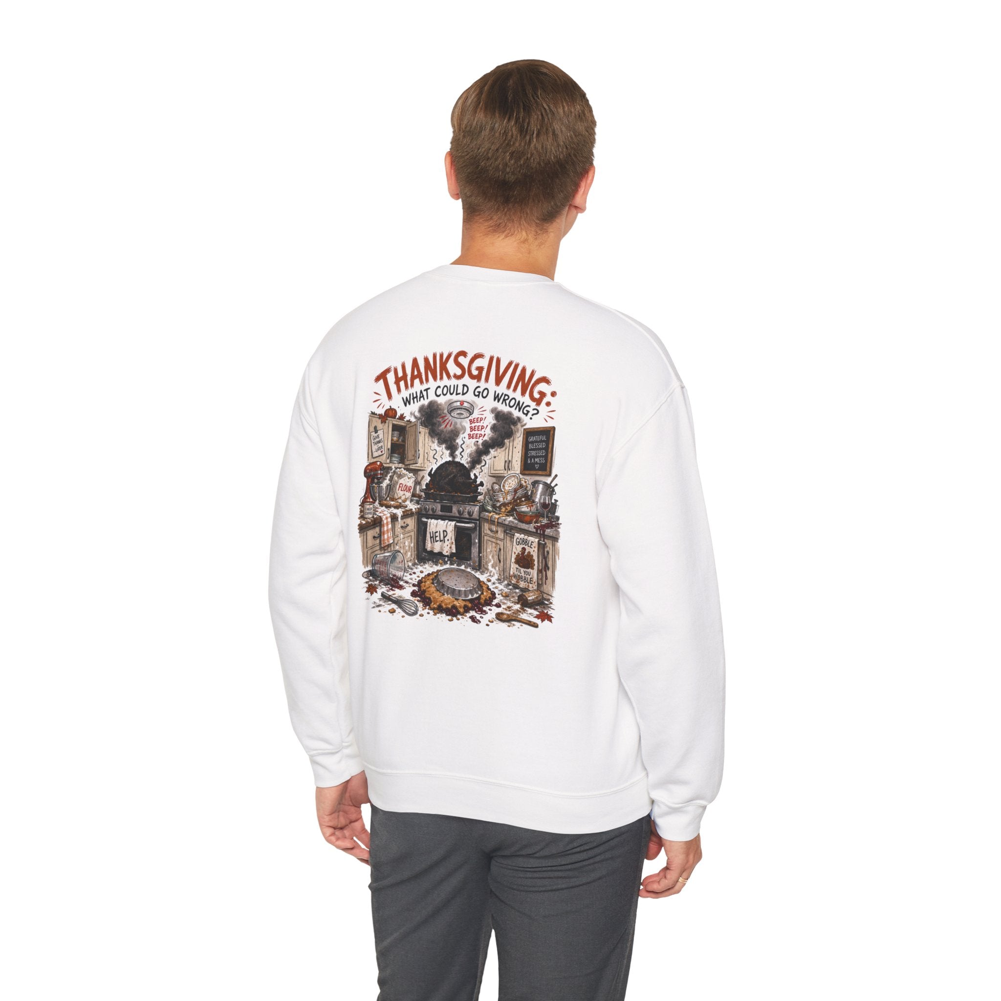 Funny Thanksgiving Crewneck Sweatshirt — Certified Thanksgiving Chef Rustic Holiday Gift Pullover
