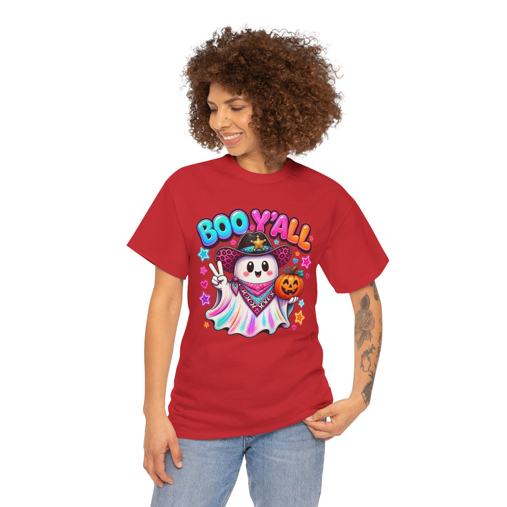 Boo Y’all Ghost Tee — Cute Halloween Pumpkin Trick-or-Treat T-Shirt