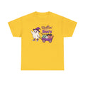 Rollin' Boo's Halloween Tee — Cute Ghost Wagon Pumpkin Kids Shirt