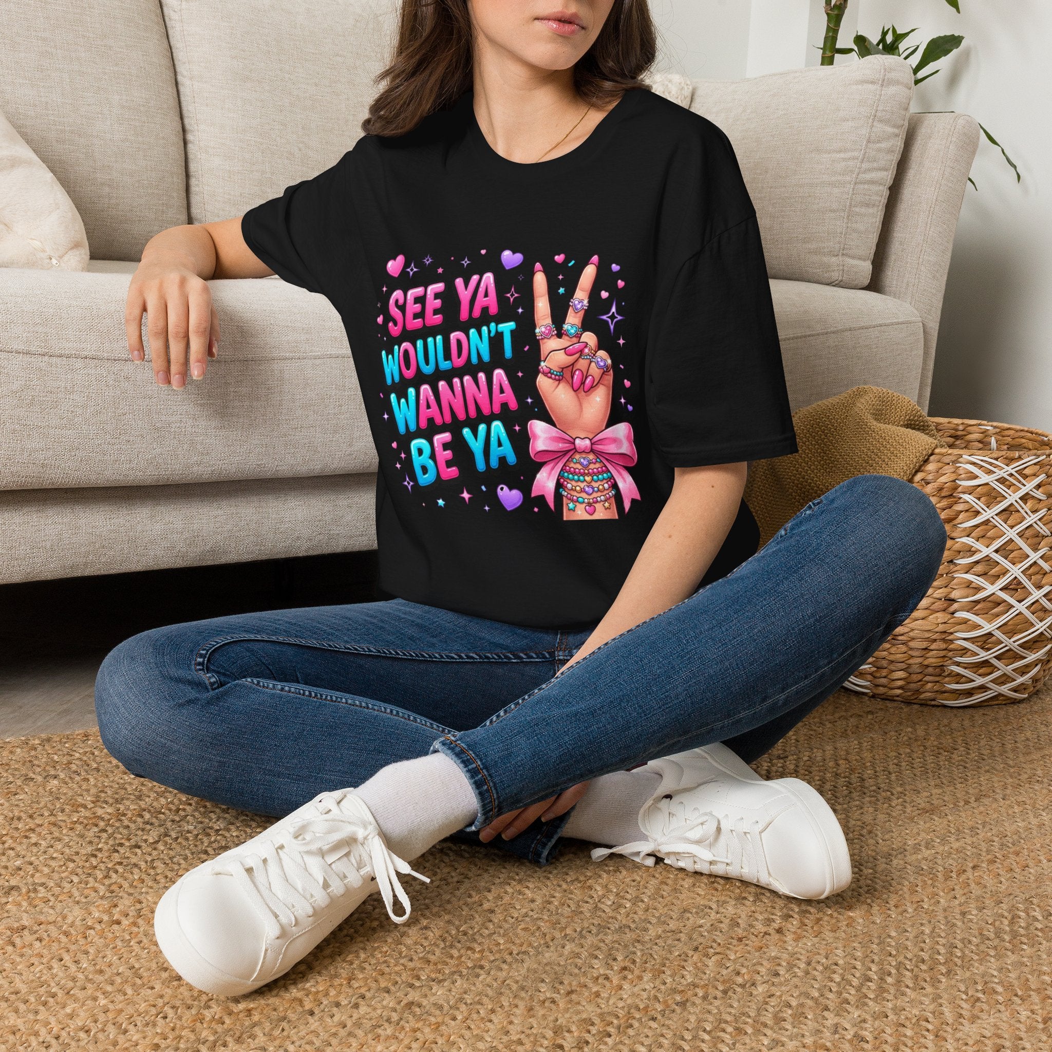 See Ya Wouldn't Wanna Be Ya T-Shirt — Sassy Peace Sign Graphic Tee