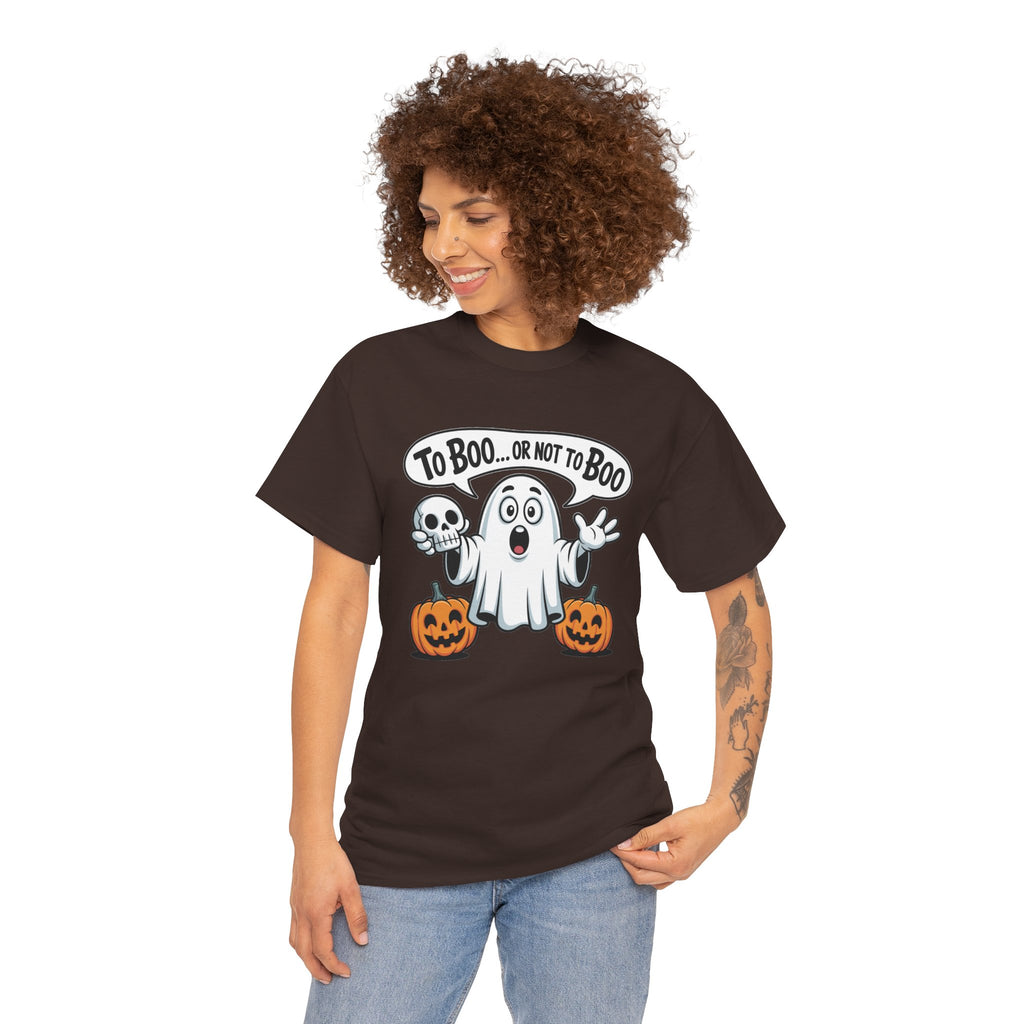 Halloween Ghost Tee - "To Boo... or Not to Boo" Cute Spooky Graphic T-Shirt