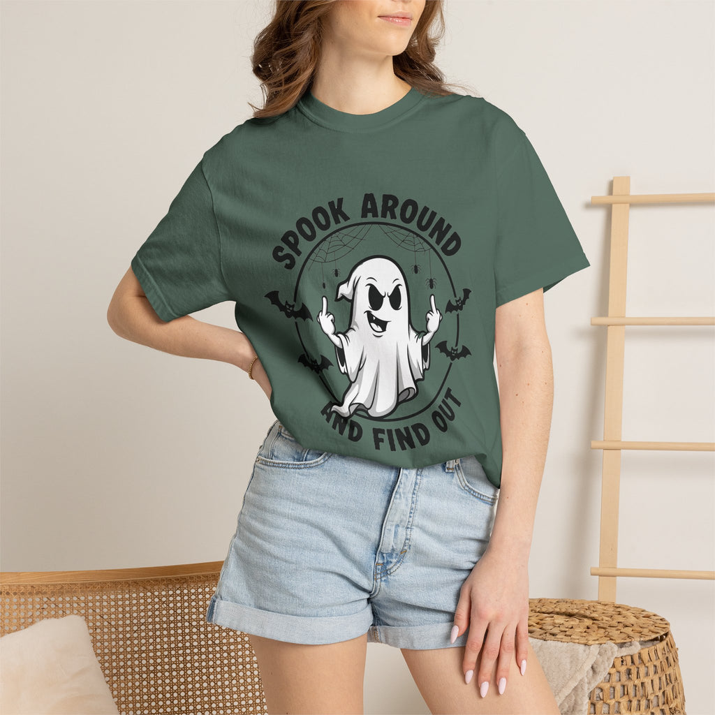 Spook Around And Find Out T-Shirt — Cute Halloween Ghost Graphic Tee