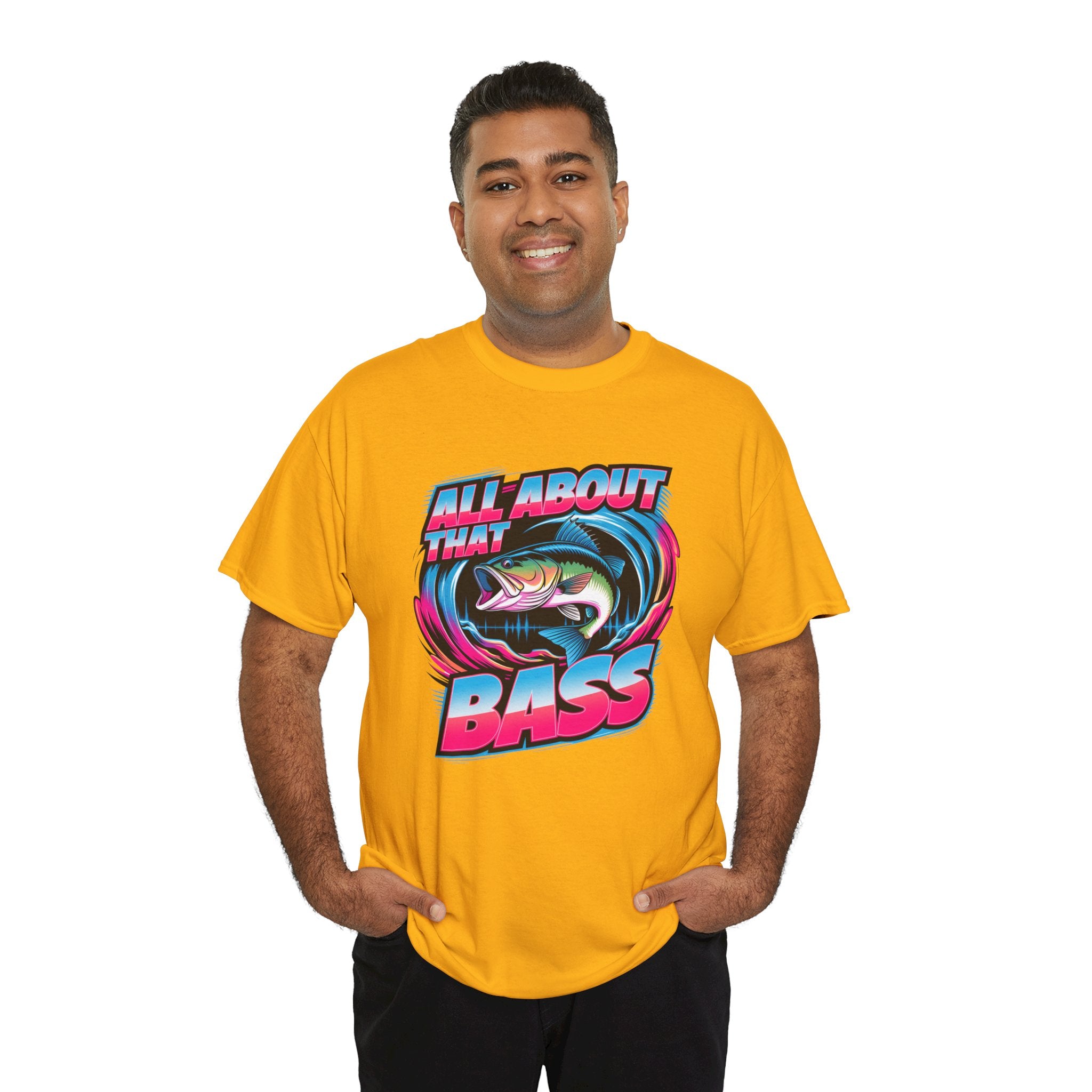 Bass Fishing T-Shirt — "All About That Bass" Retro Graphic Tee