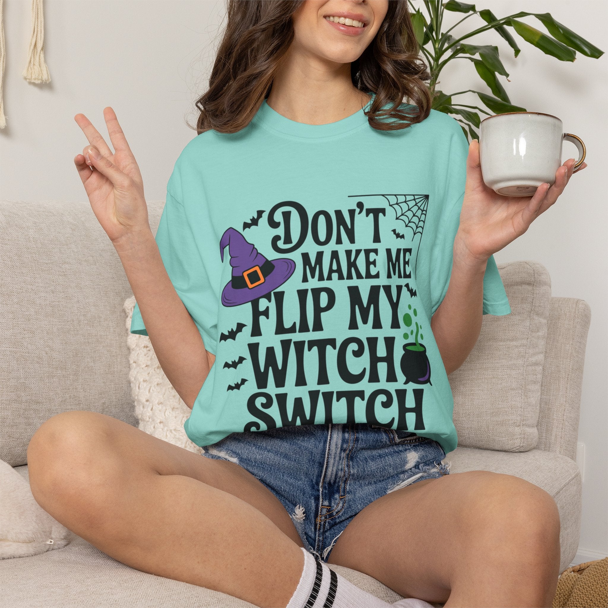 Halloween T-Shirt: "Don't Make Me Flip My Witch Switch" Graphic Tee