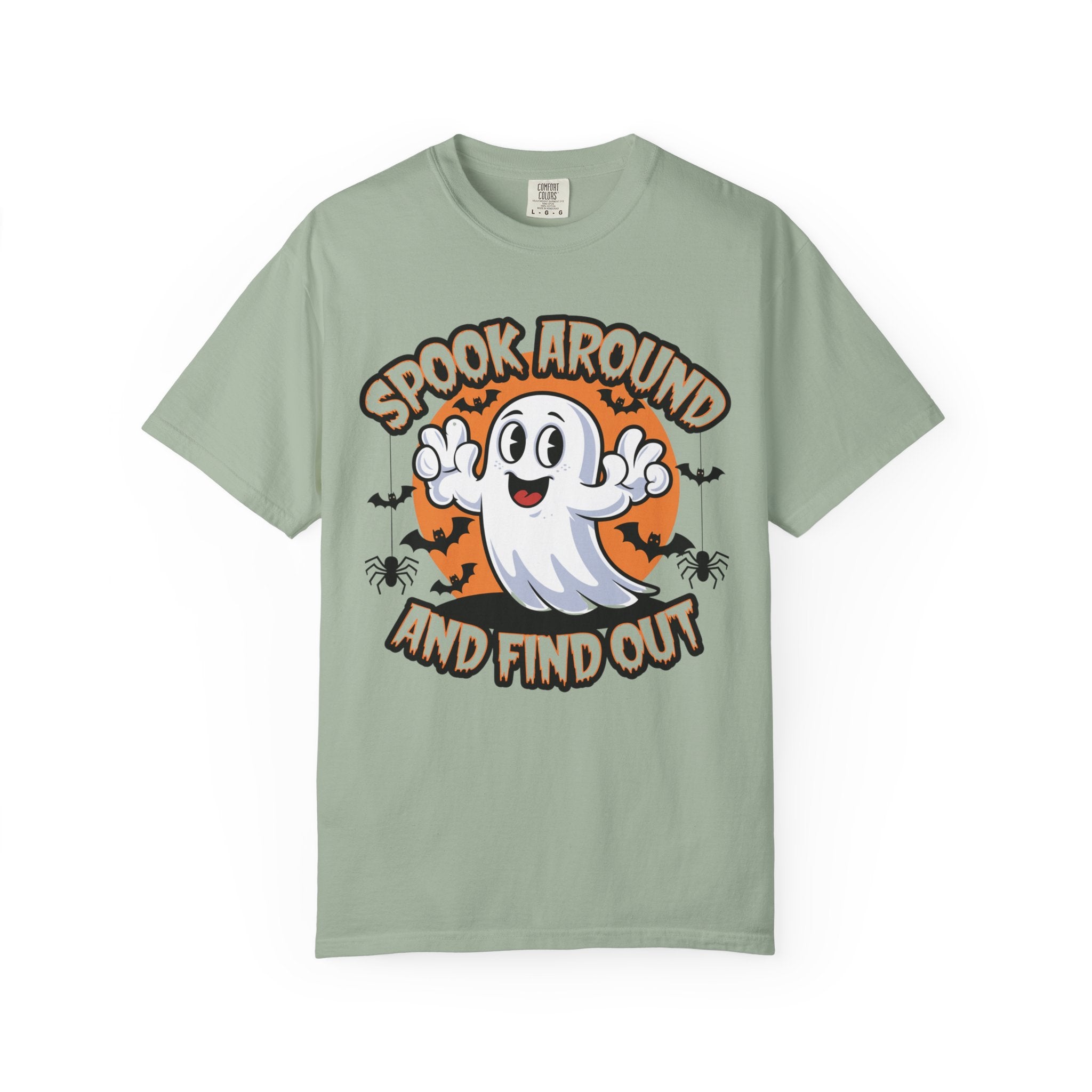 Halloween Ghost T-Shirt — “Spook Around and Find Out” Cute Retro Graphic Tee