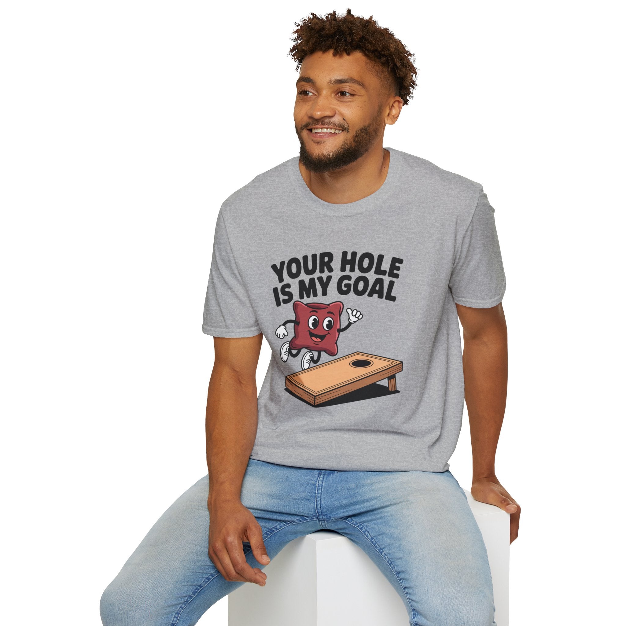 Cornhole Game T‑Shirt — "Your Hole Is My Goal" Funny Cornhole Tee