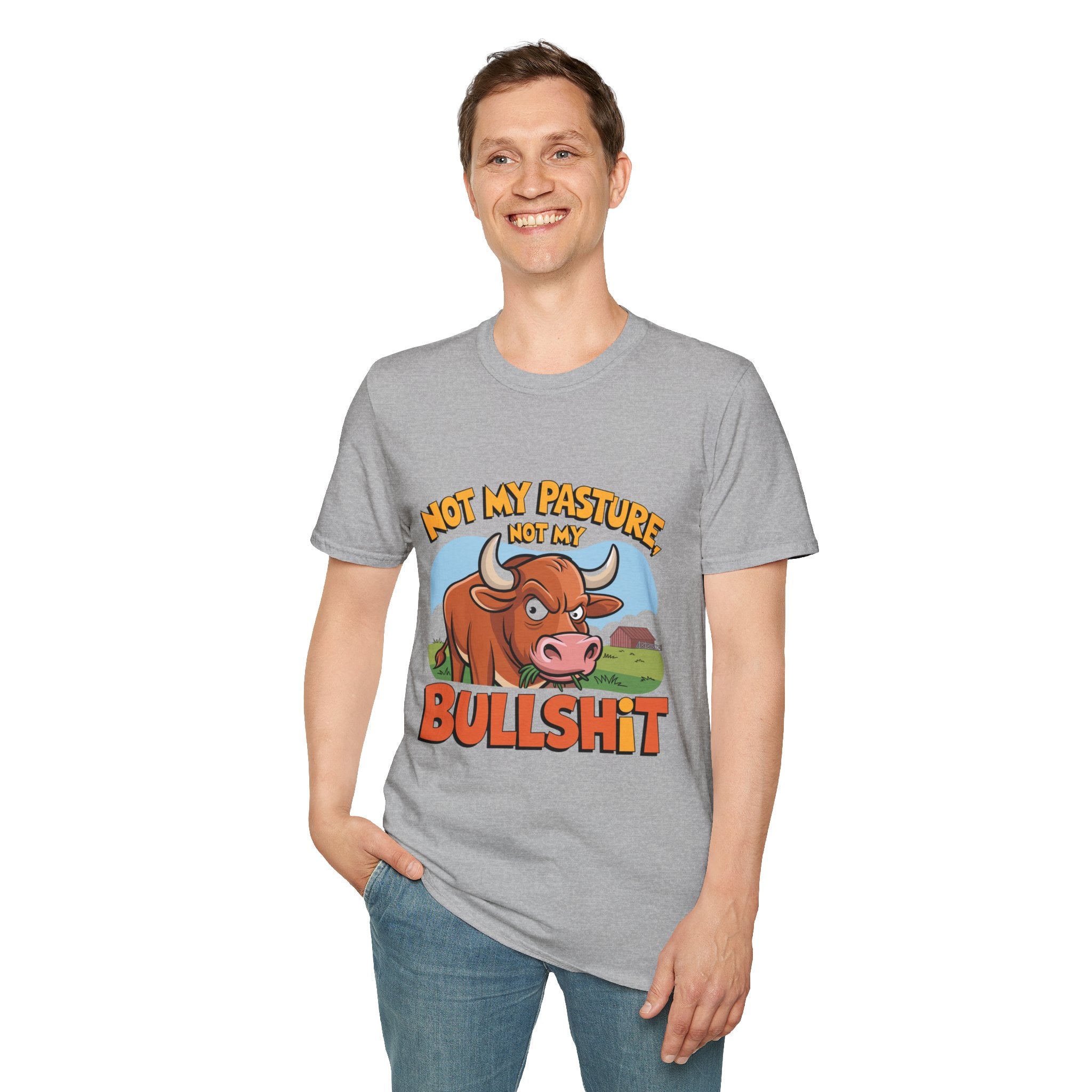Not My Pasture Not My Bullshit T-Shirt — Funny Cow Graphic Tee