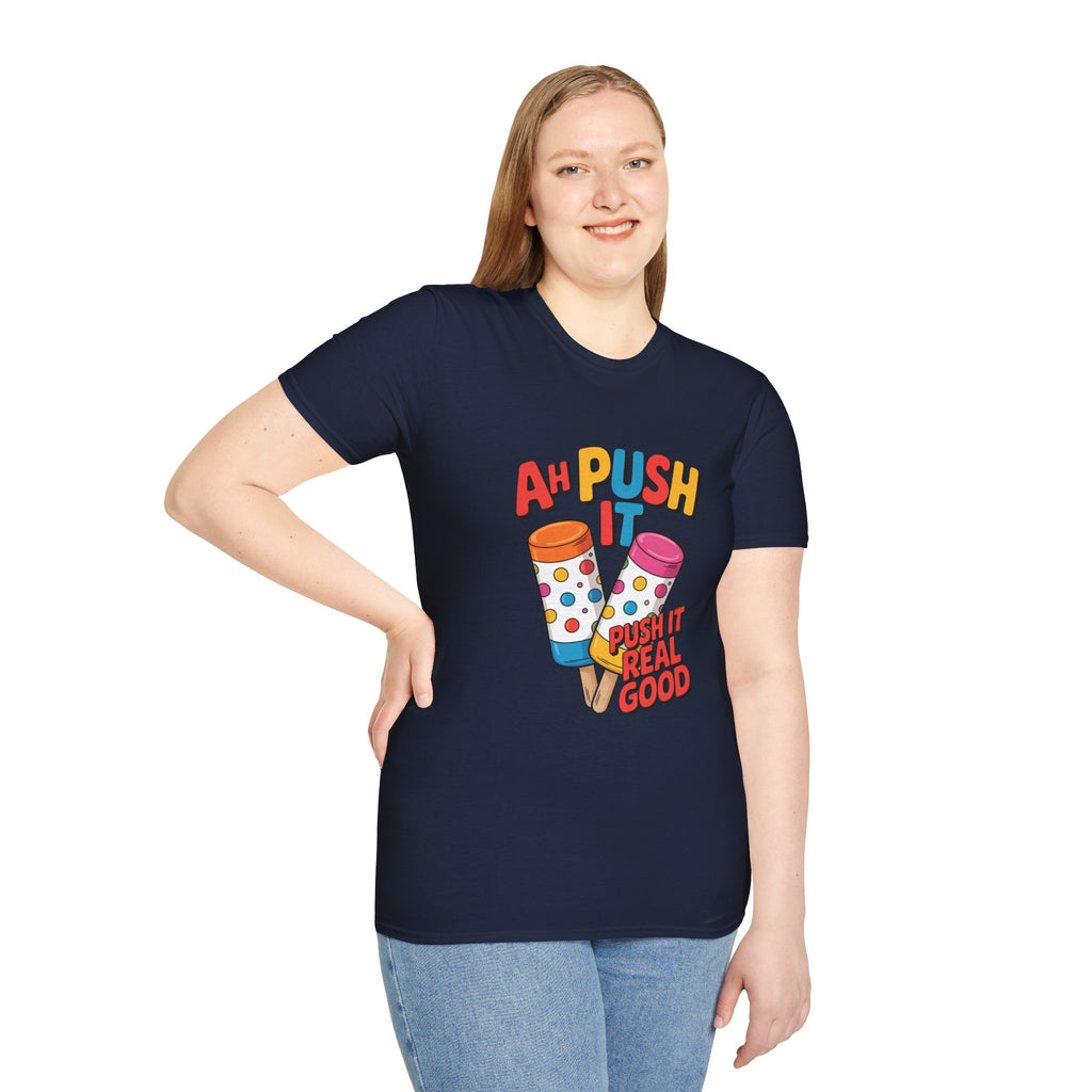 T-Shirt — “Ah Push It” Ice Cream Graphic Tee