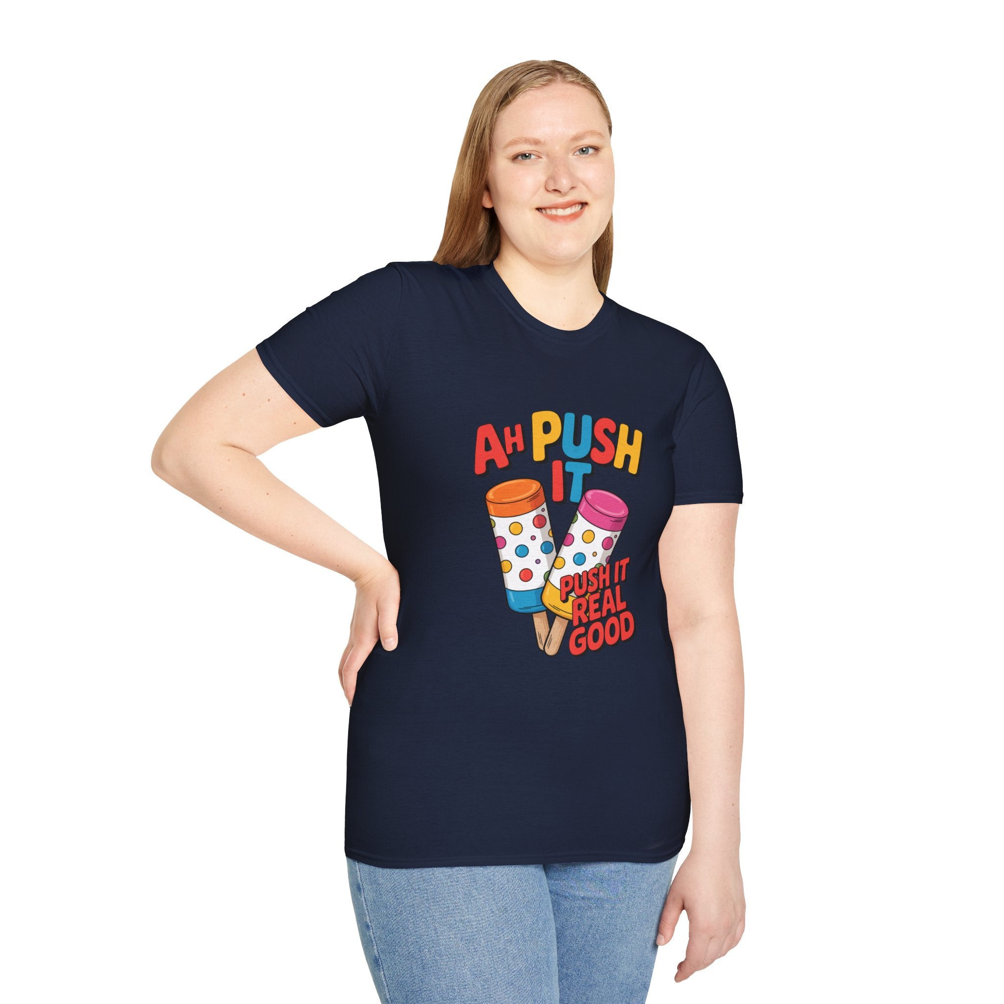 T-Shirt — “Ah Push It” Ice Cream Graphic Tee