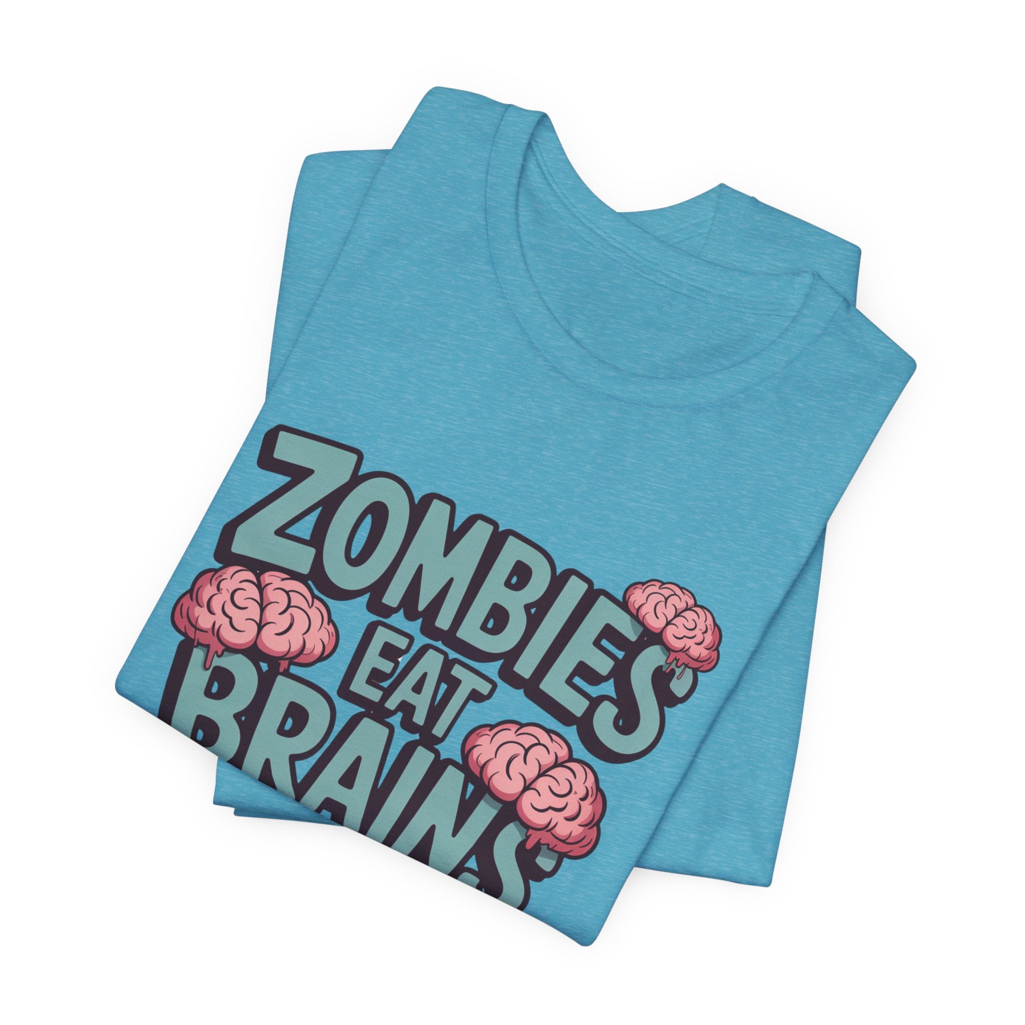 Zombies Eat Brains T‑Shirt — Funny Halloween Horror Tee ("Don't Worry, You Are Safe")