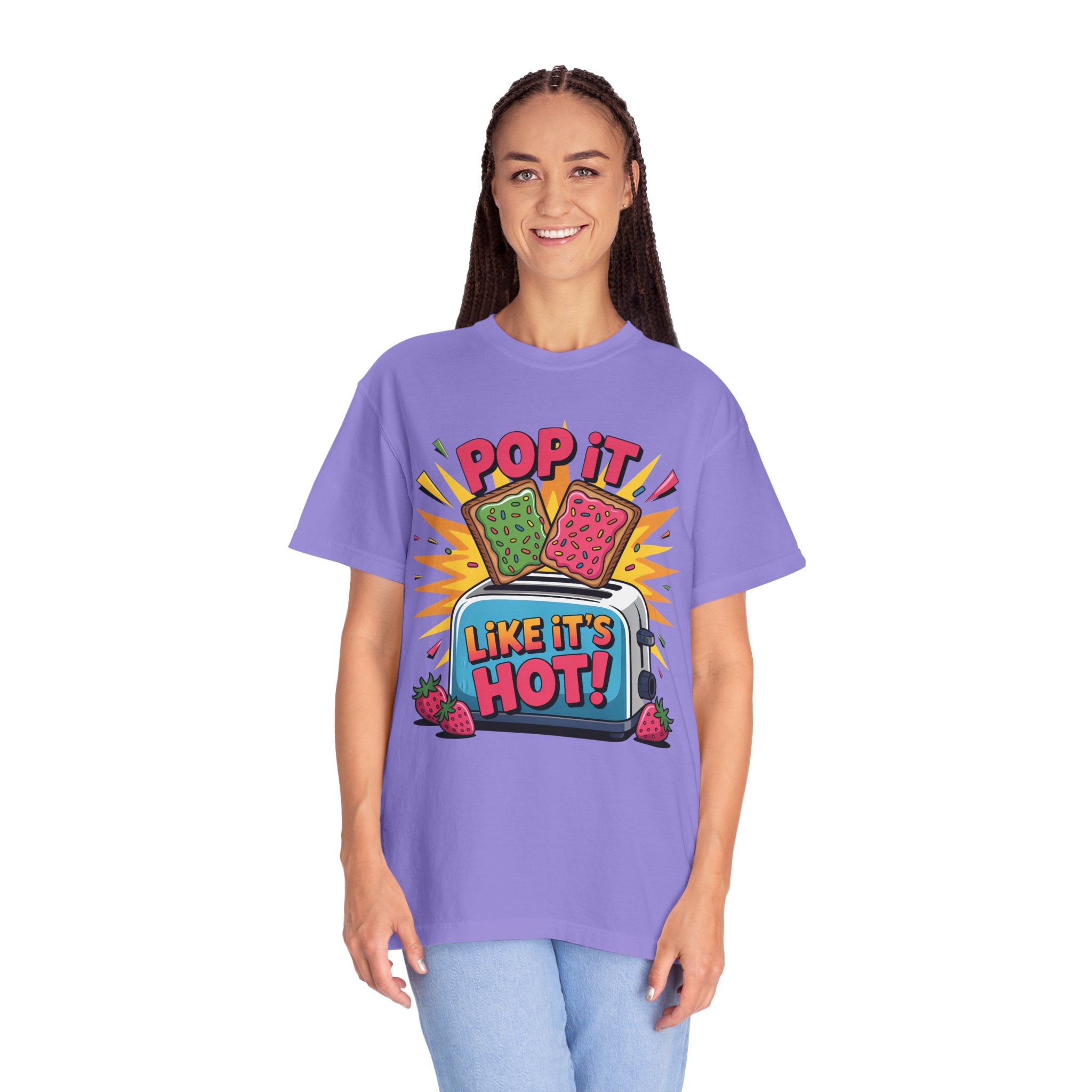 Funny Graphic T-Shirt — Pop It Like It's Hot Humor Gift Tee for Women