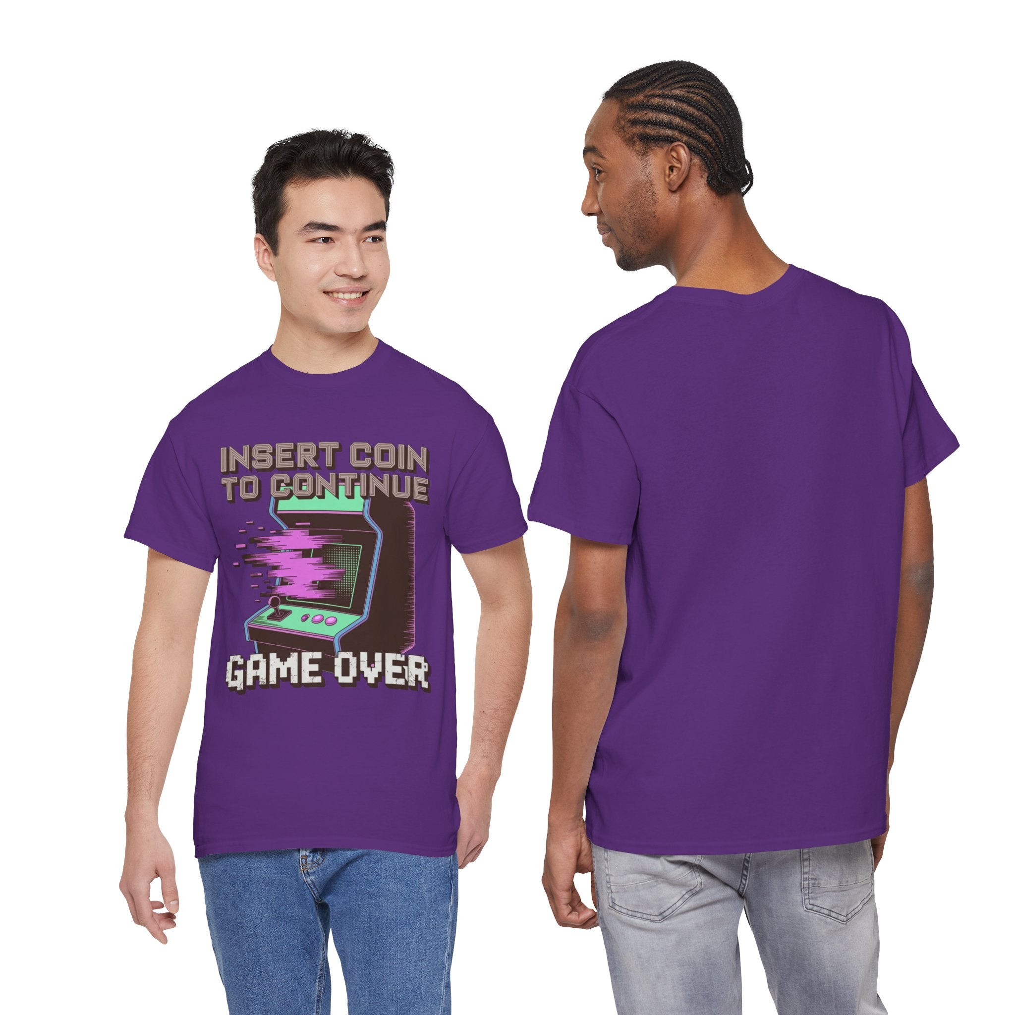 Funny Gamer T-Shirt — Insert Coin to Continue Retro Arcade Gift Tee for Men Women