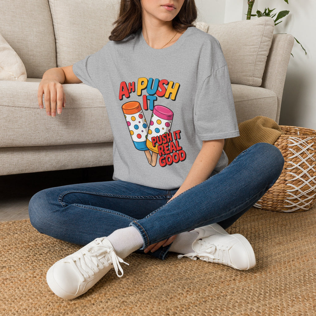 T-Shirt — “Ah Push It” Ice Cream Graphic Tee