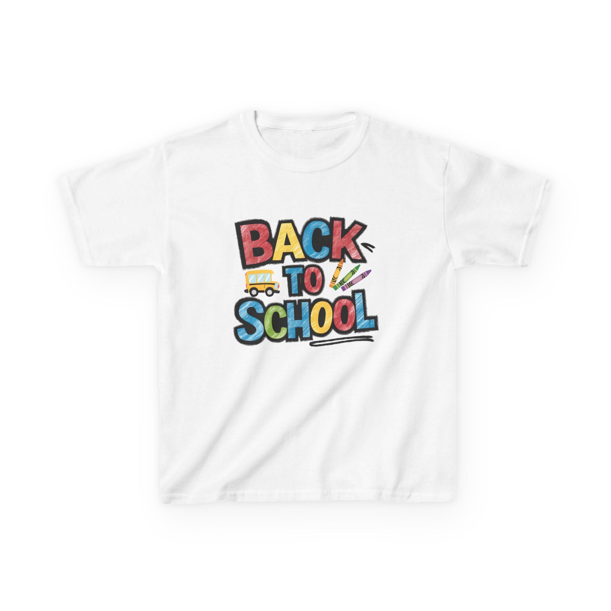 Back to School Kids T-Shirt — Colorful Retro School Design