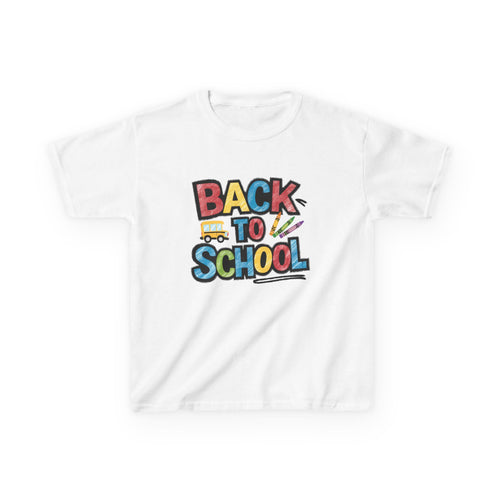 Back to School Kids T-Shirt — Colorful Retro School Design