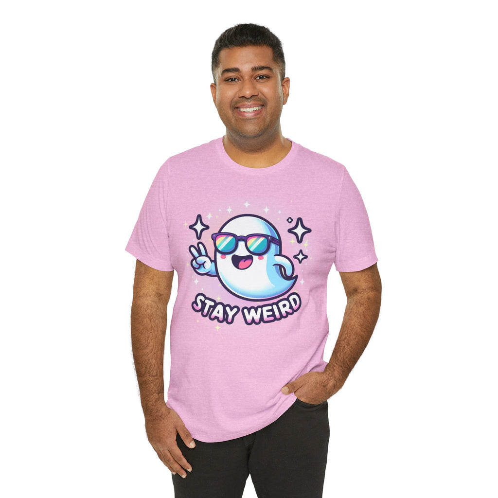 Stay Weird Ghost T-Shirt — Cute Cartoon Ghost with Sunglasses