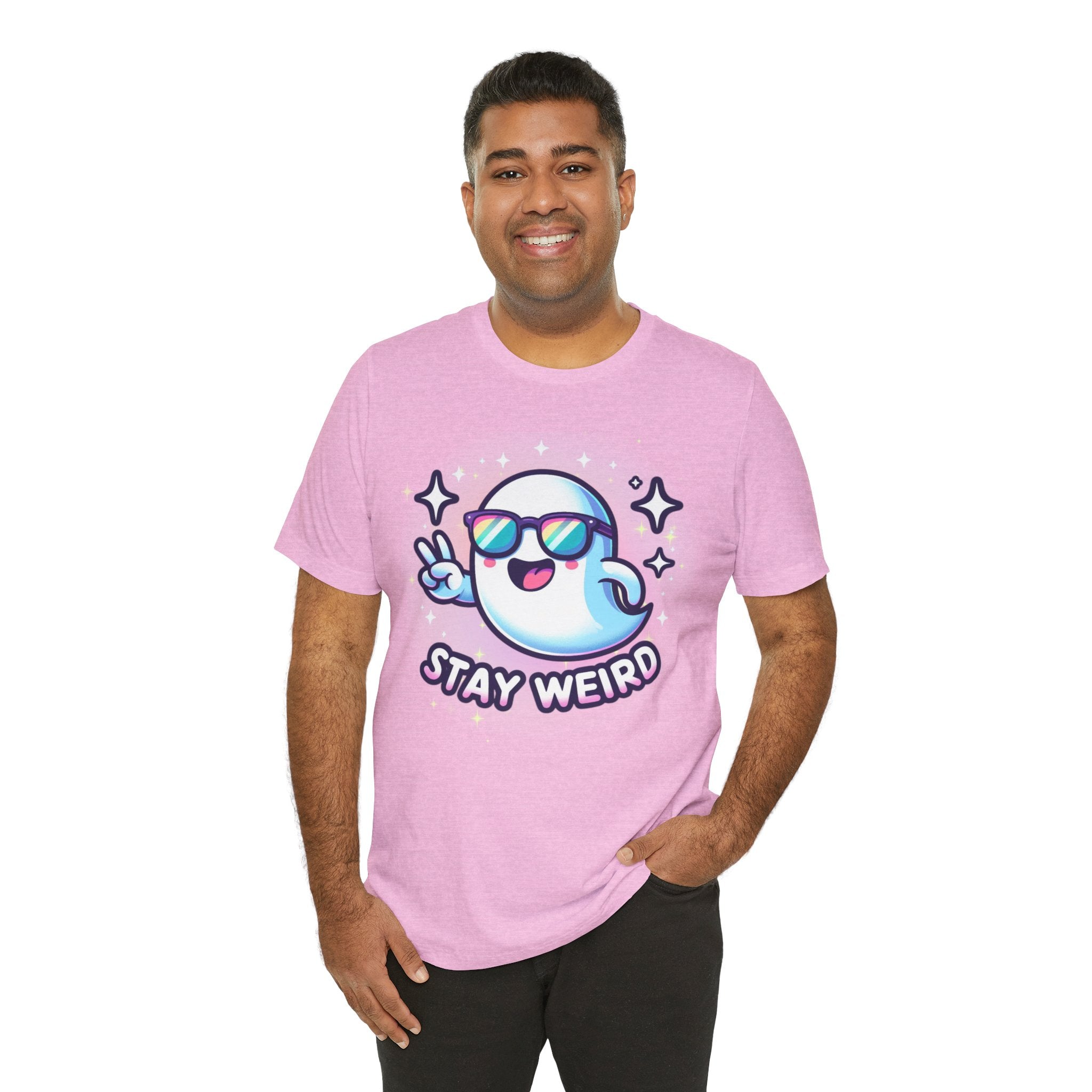 Stay Weird Ghost T-Shirt — Cute Cartoon Ghost with Sunglasses