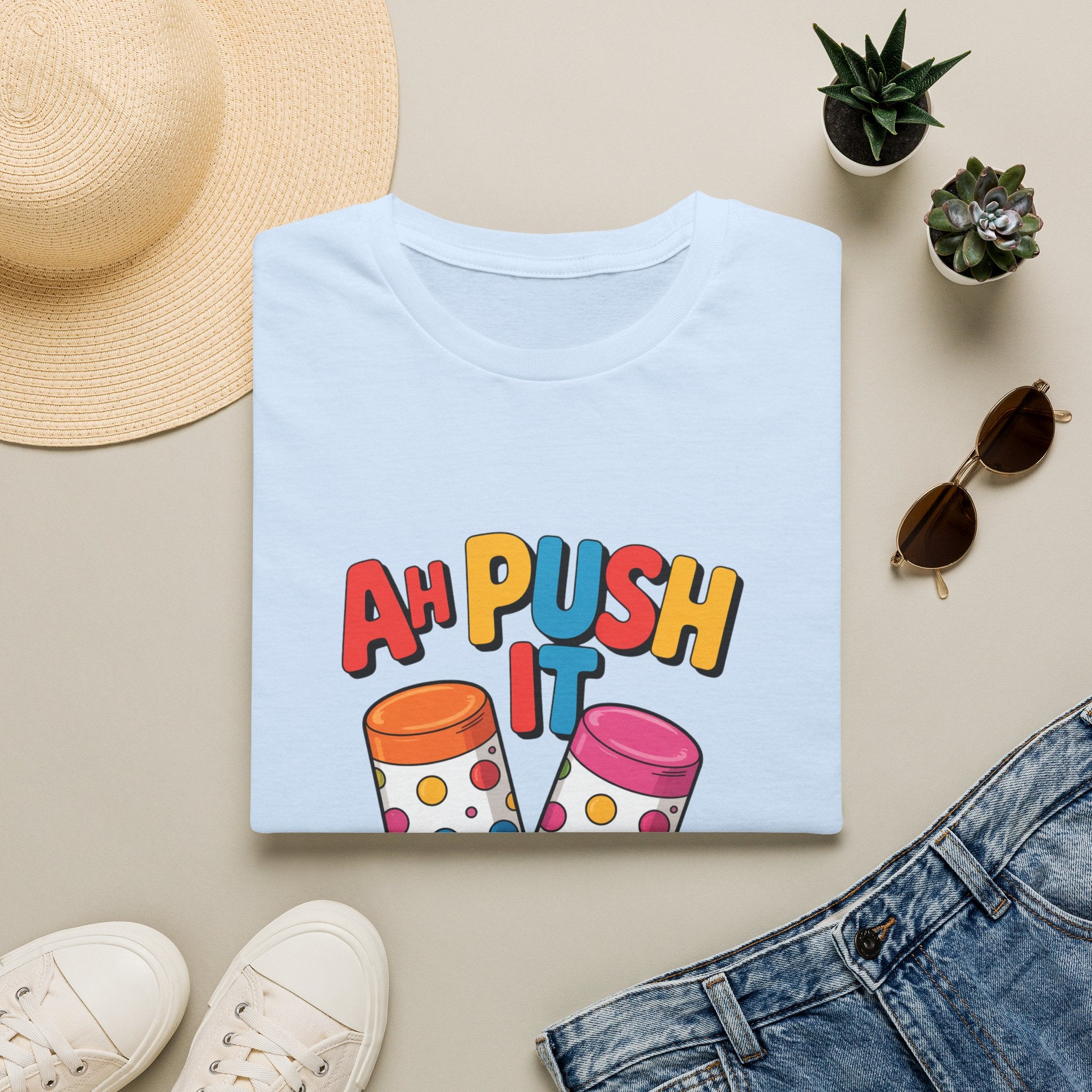 T-Shirt — “Ah Push It” Ice Cream Graphic Tee